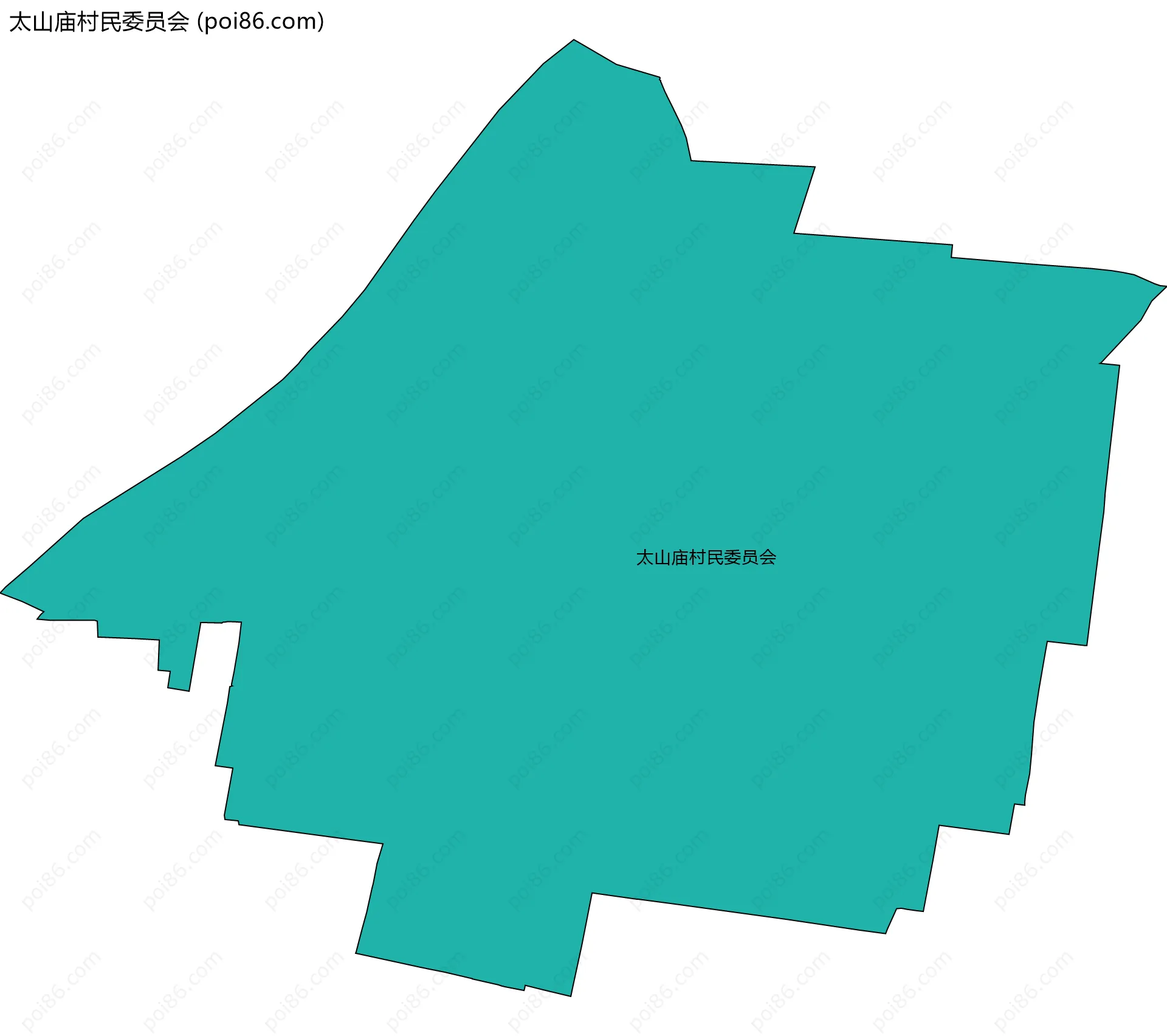 太山庙村民委员会边界地图