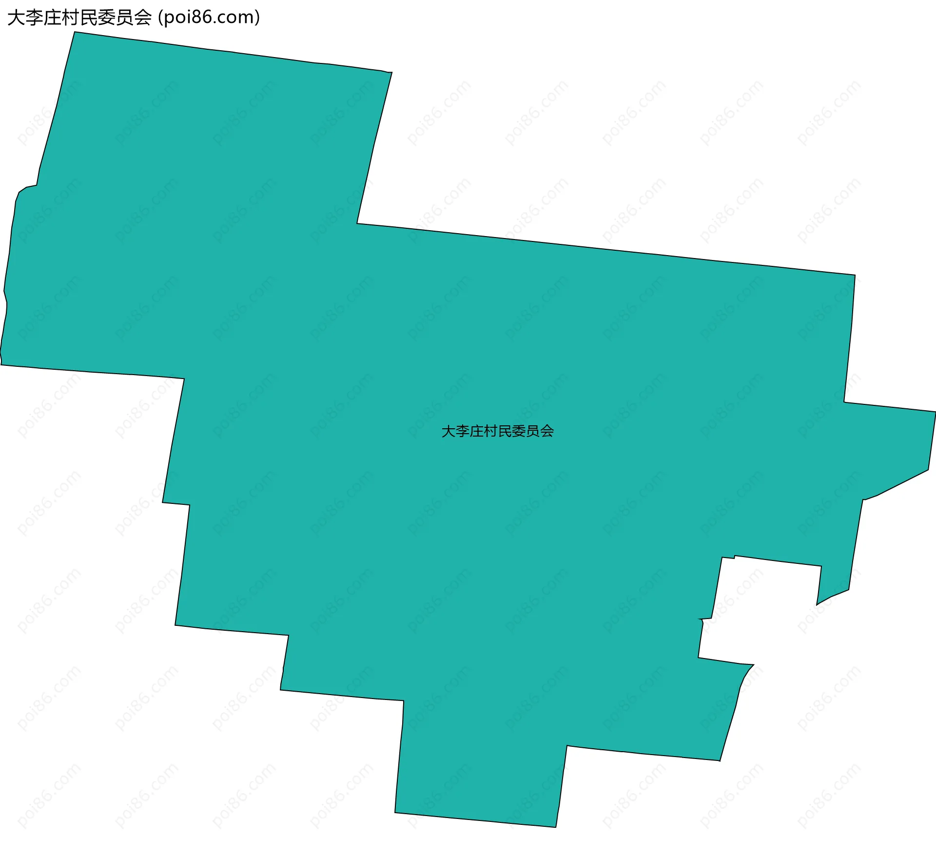 大李庄村民委员会边界地图