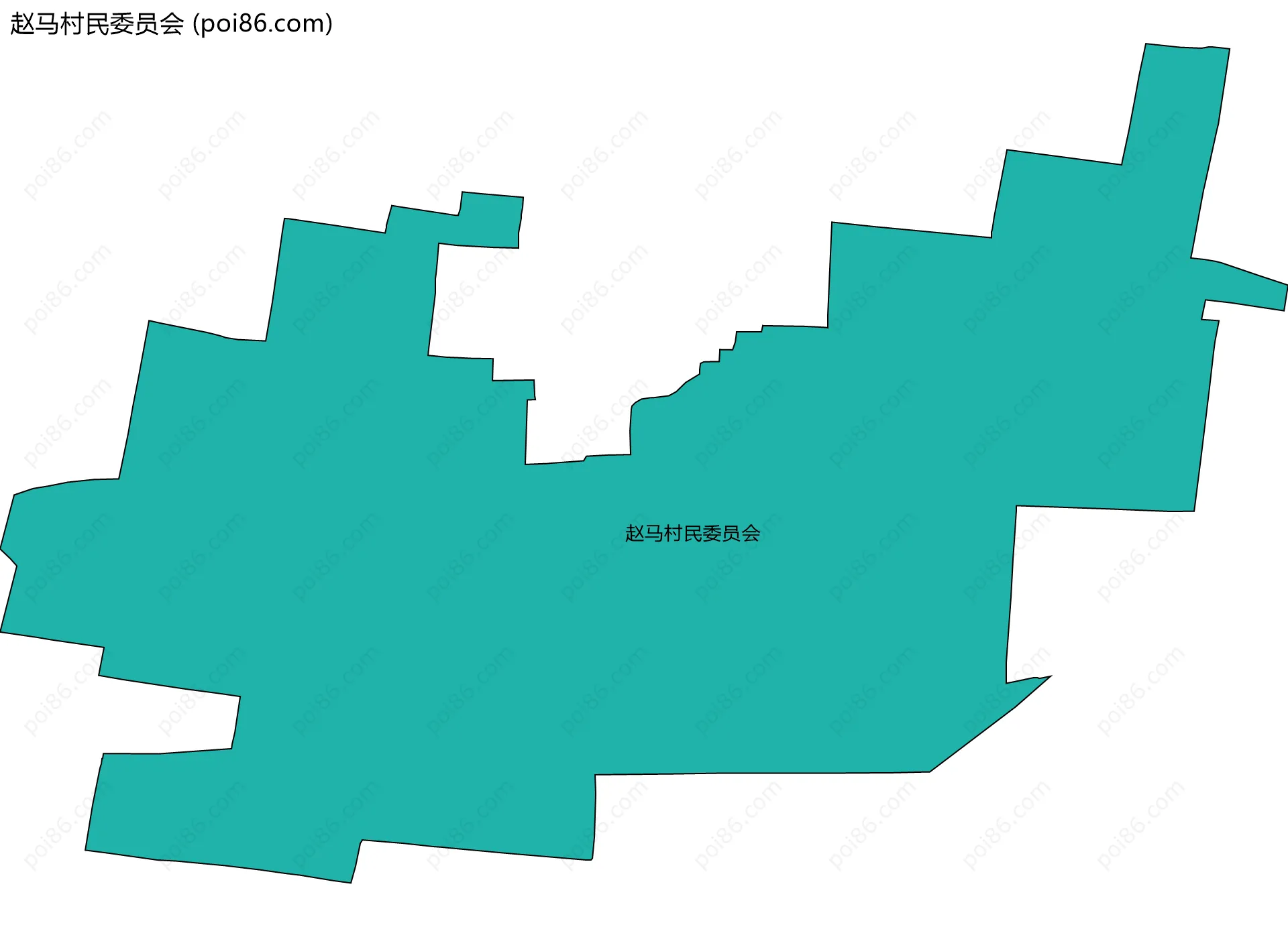 赵马村民委员会边界地图