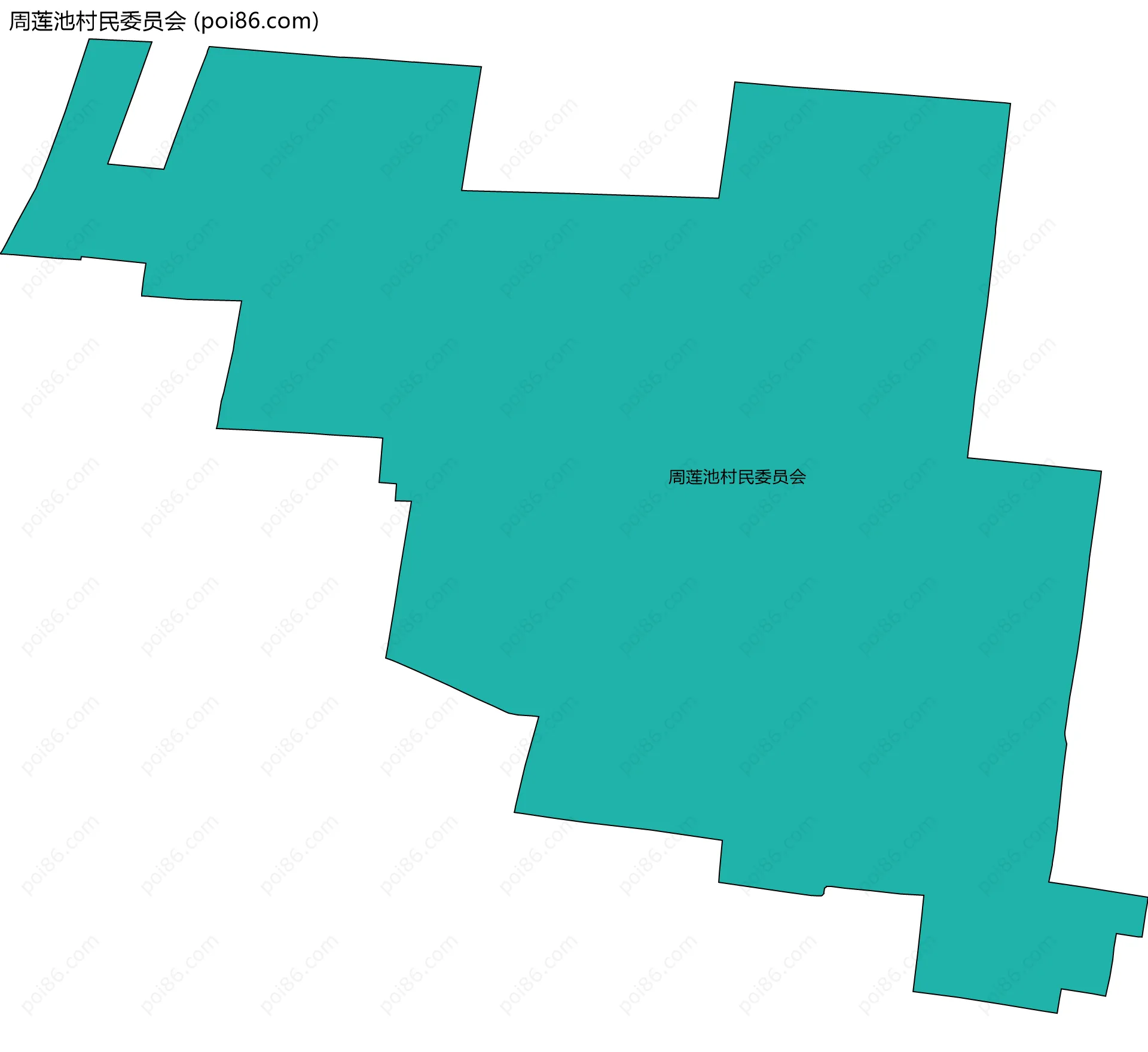 周莲池村民委员会边界地图