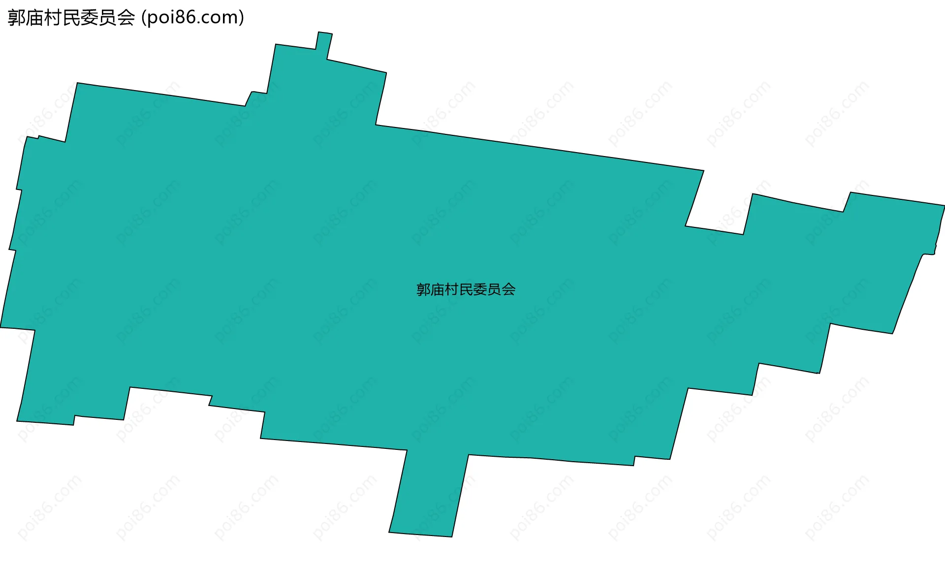 郭庙村民委员会边界地图