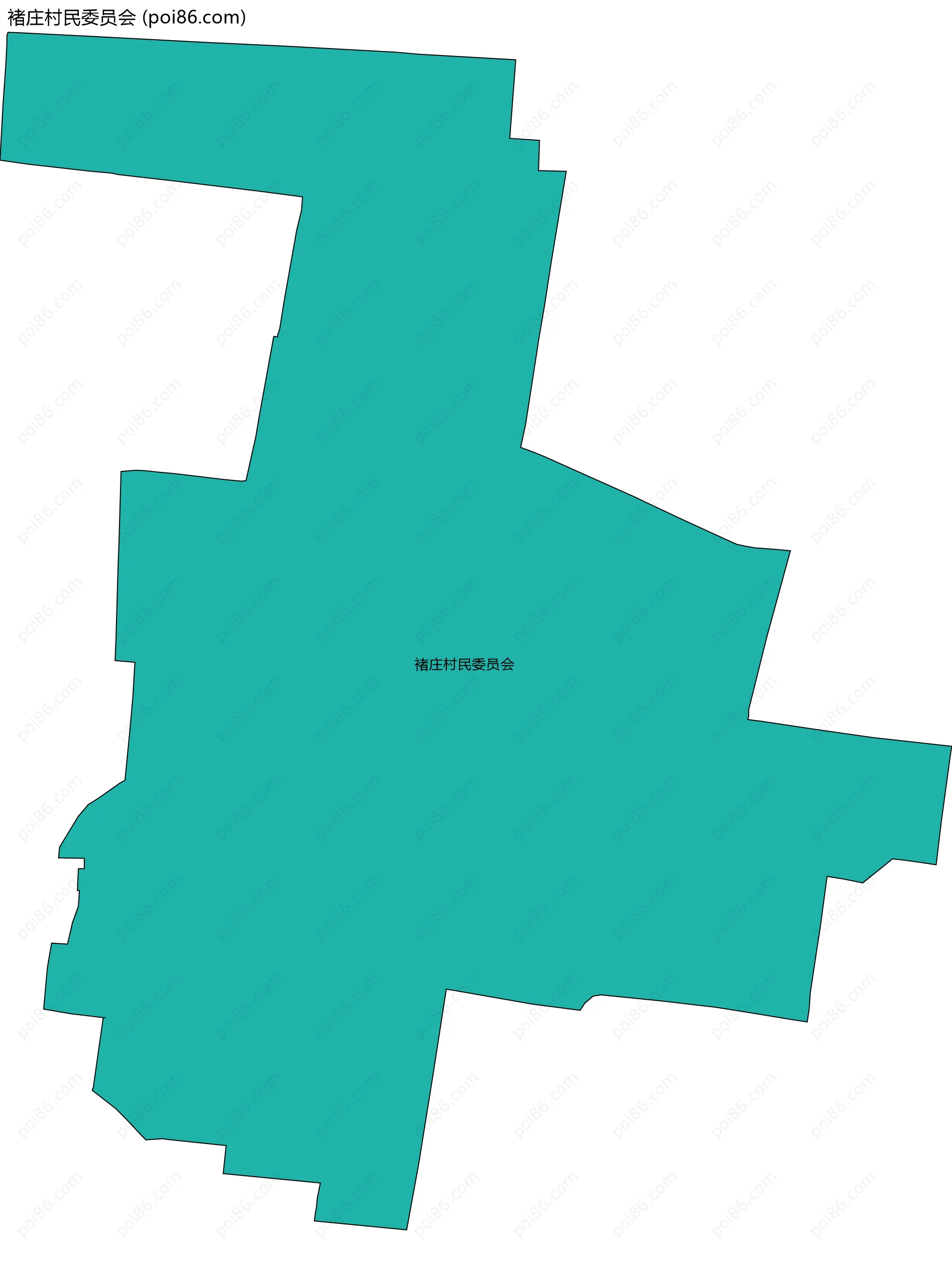 褚庄村民委员会边界地图