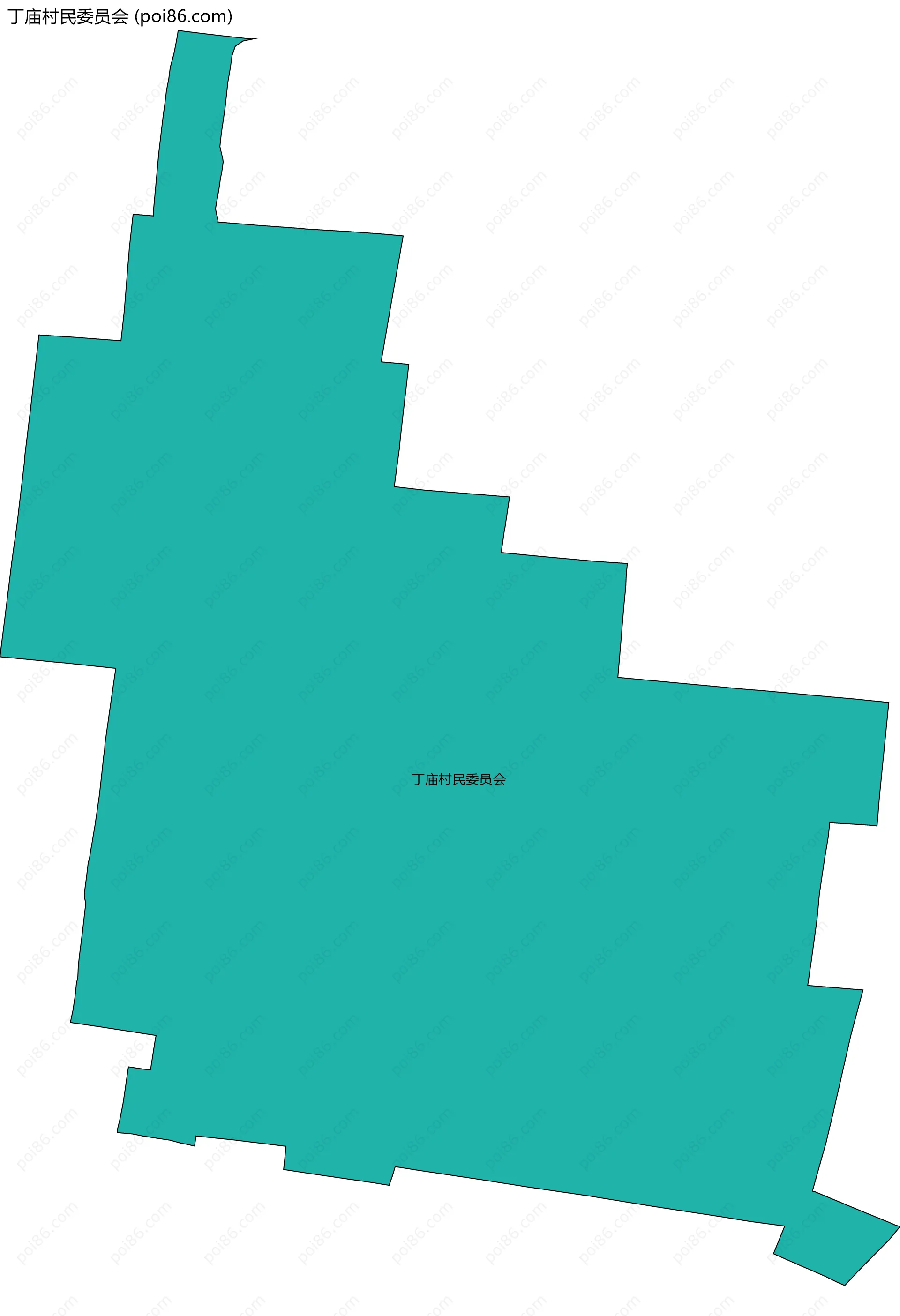 丁庙村民委员会边界地图