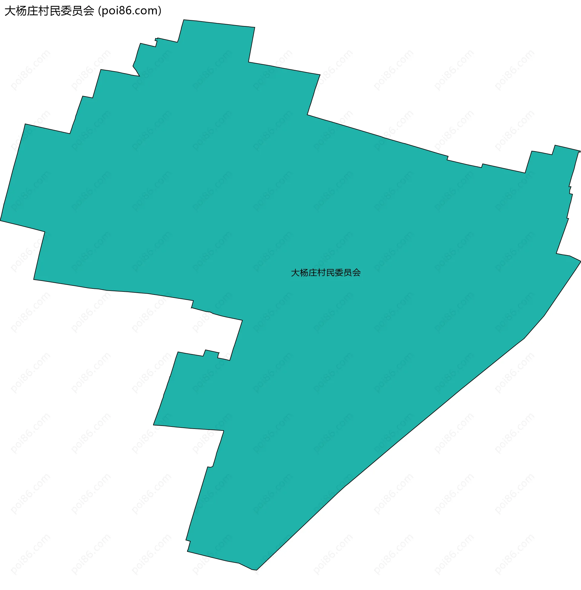 大杨庄村民委员会边界地图