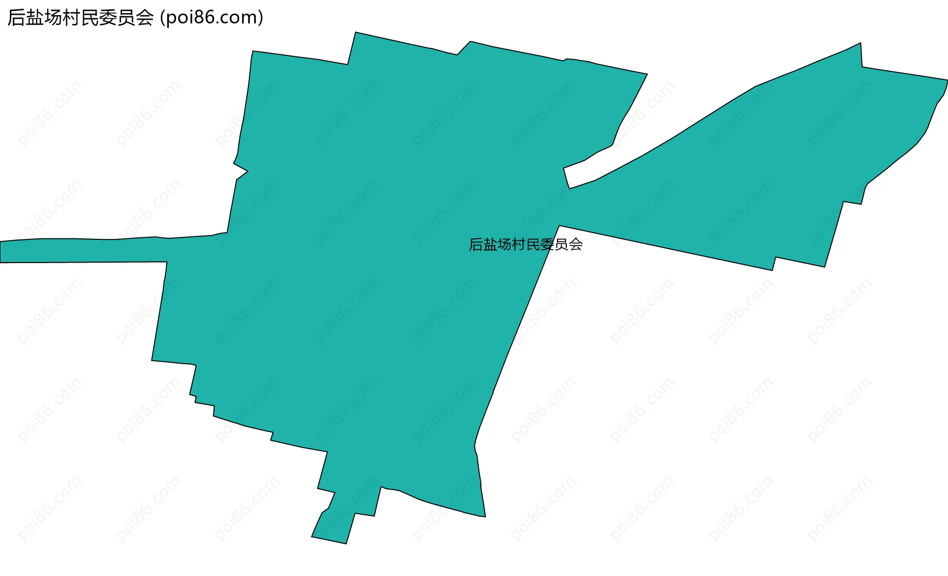 后盐场村民委员会边界地图