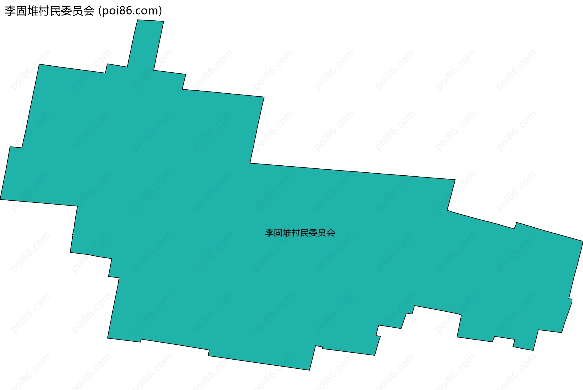 李固堆村民委员会边界地图