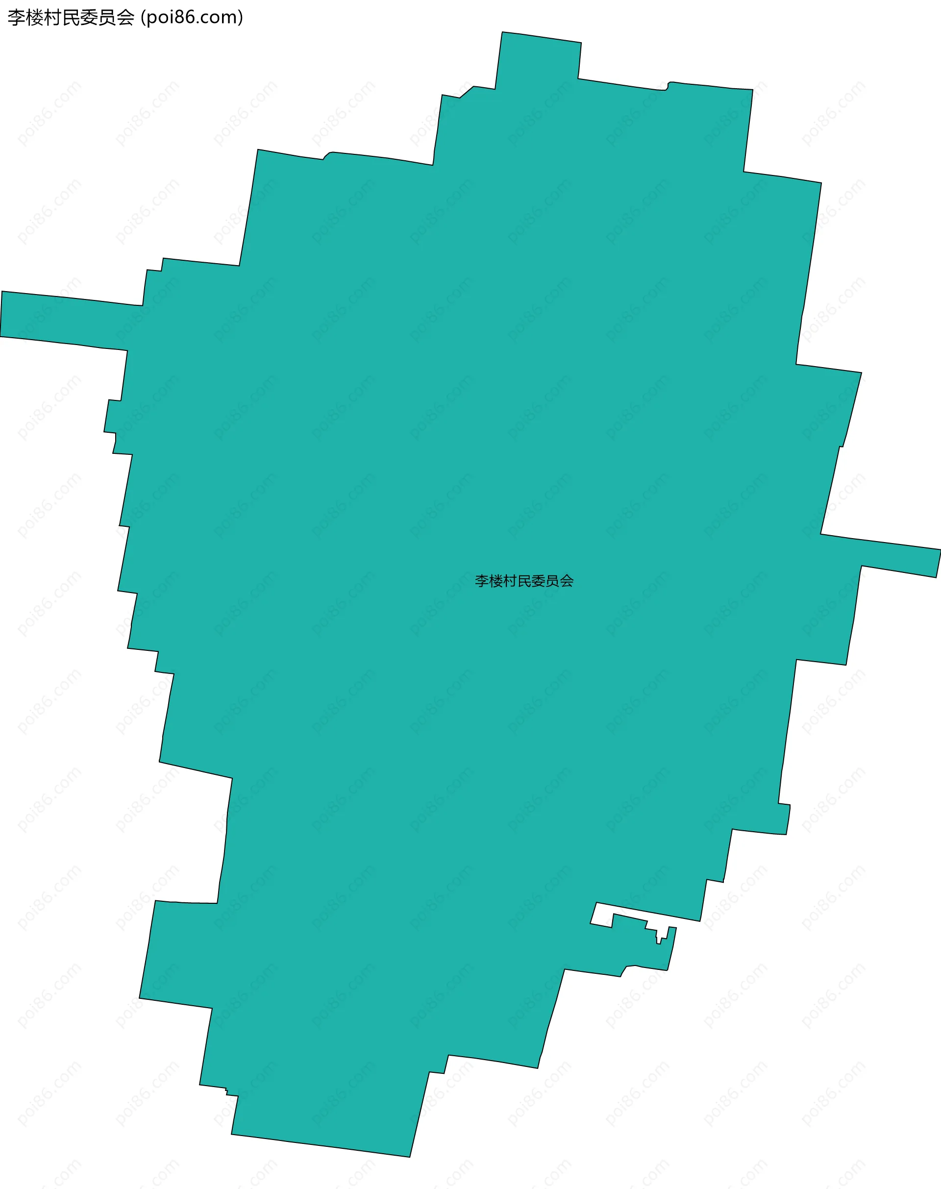 李楼村民委员会边界地图