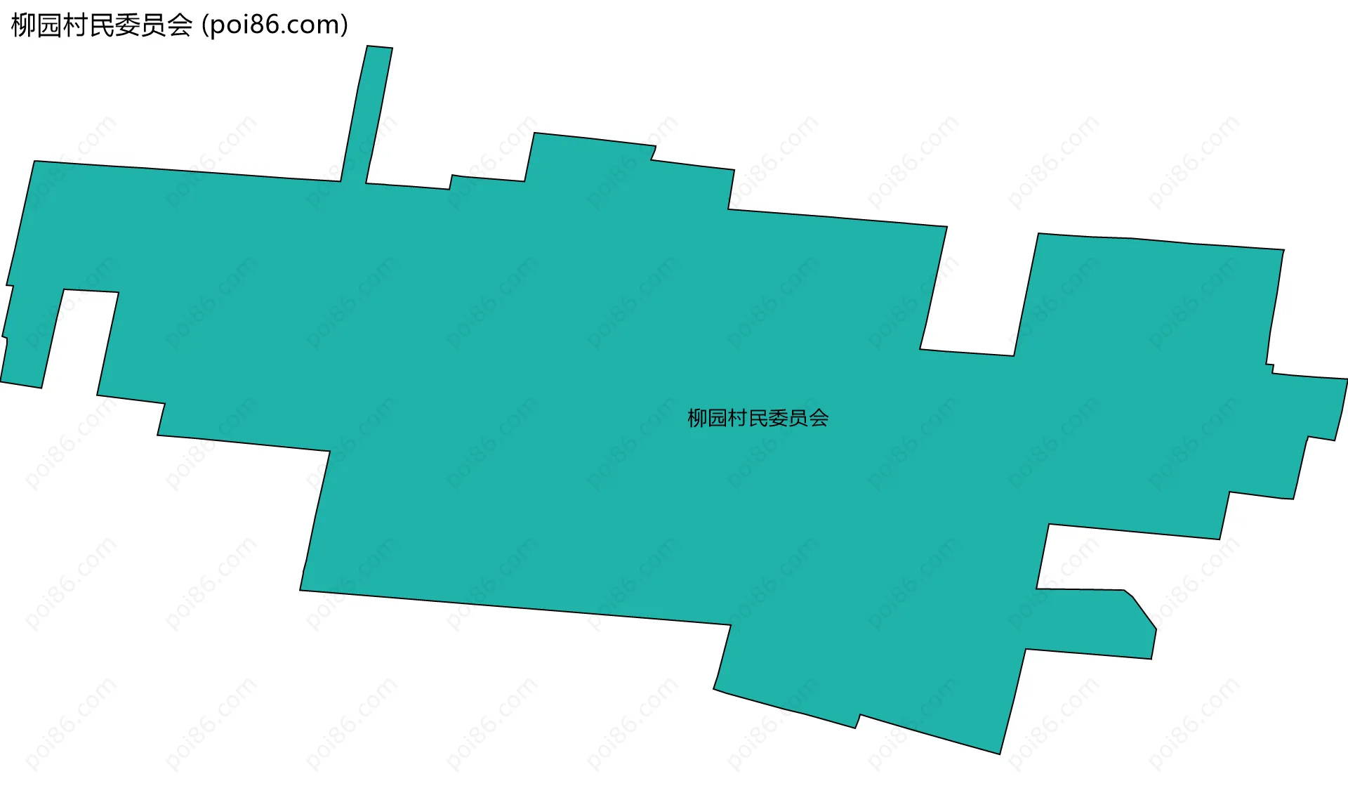 柳园村民委员会边界地图