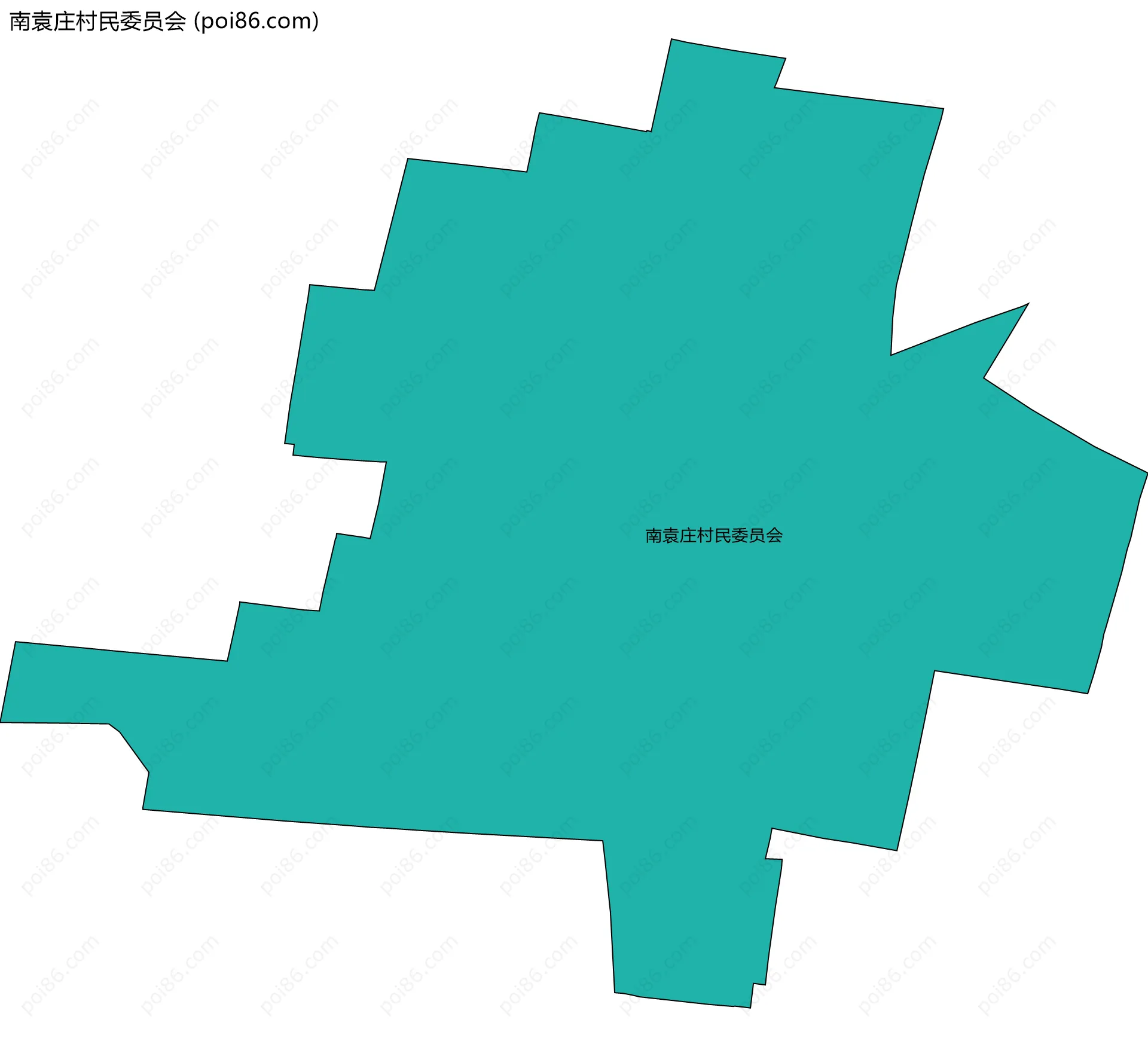南袁庄村民委员会边界地图