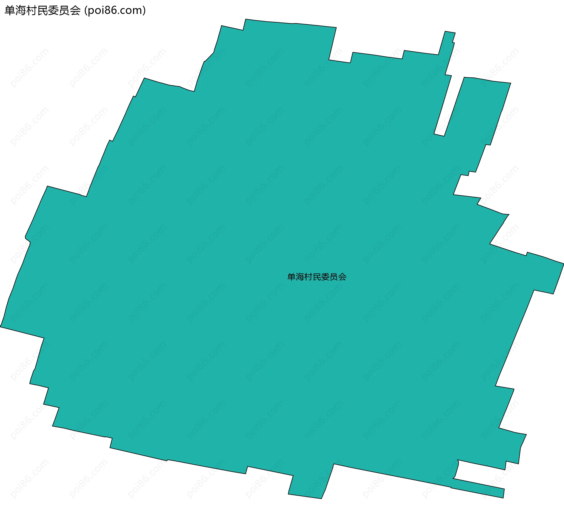 单海村民委员会边界地图