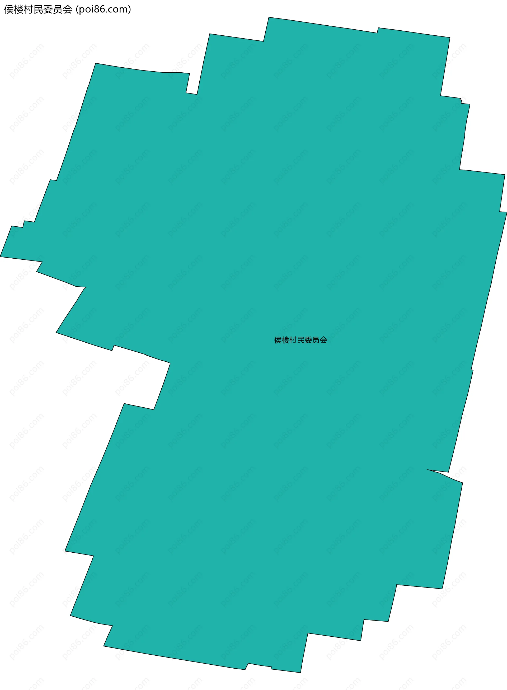 侯楼村民委员会边界地图