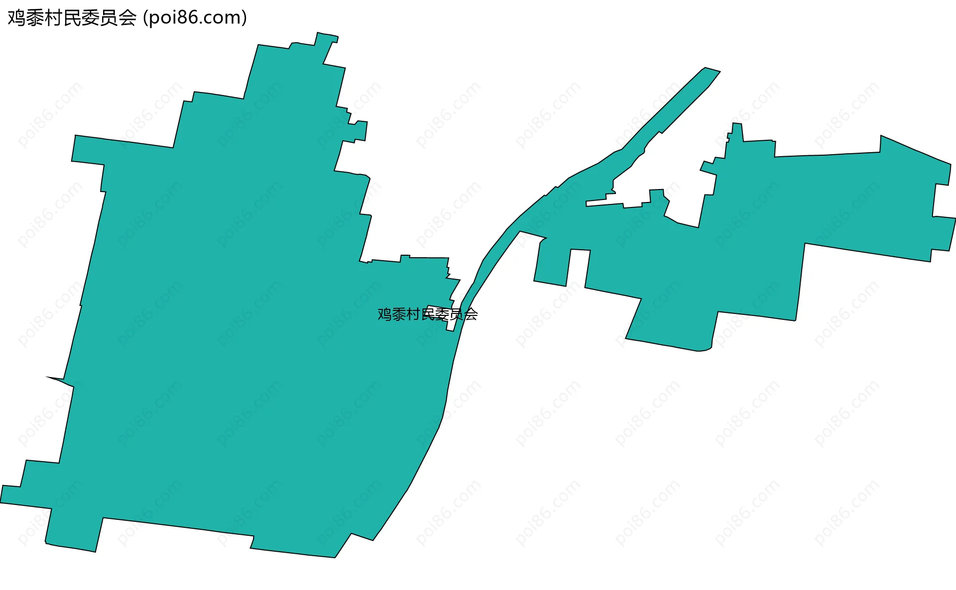 鸡黍村民委员会边界地图