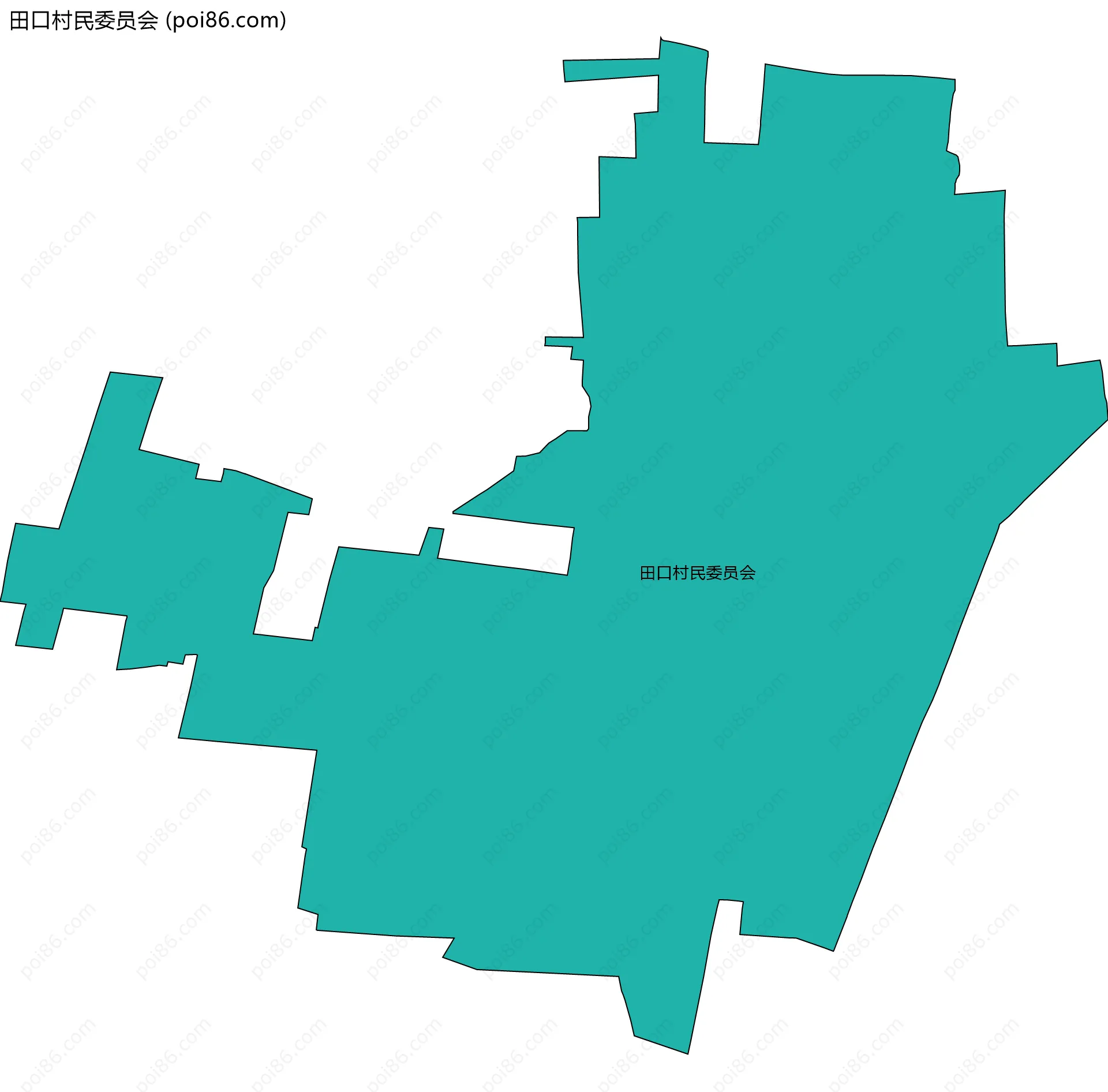 田口村民委员会边界地图