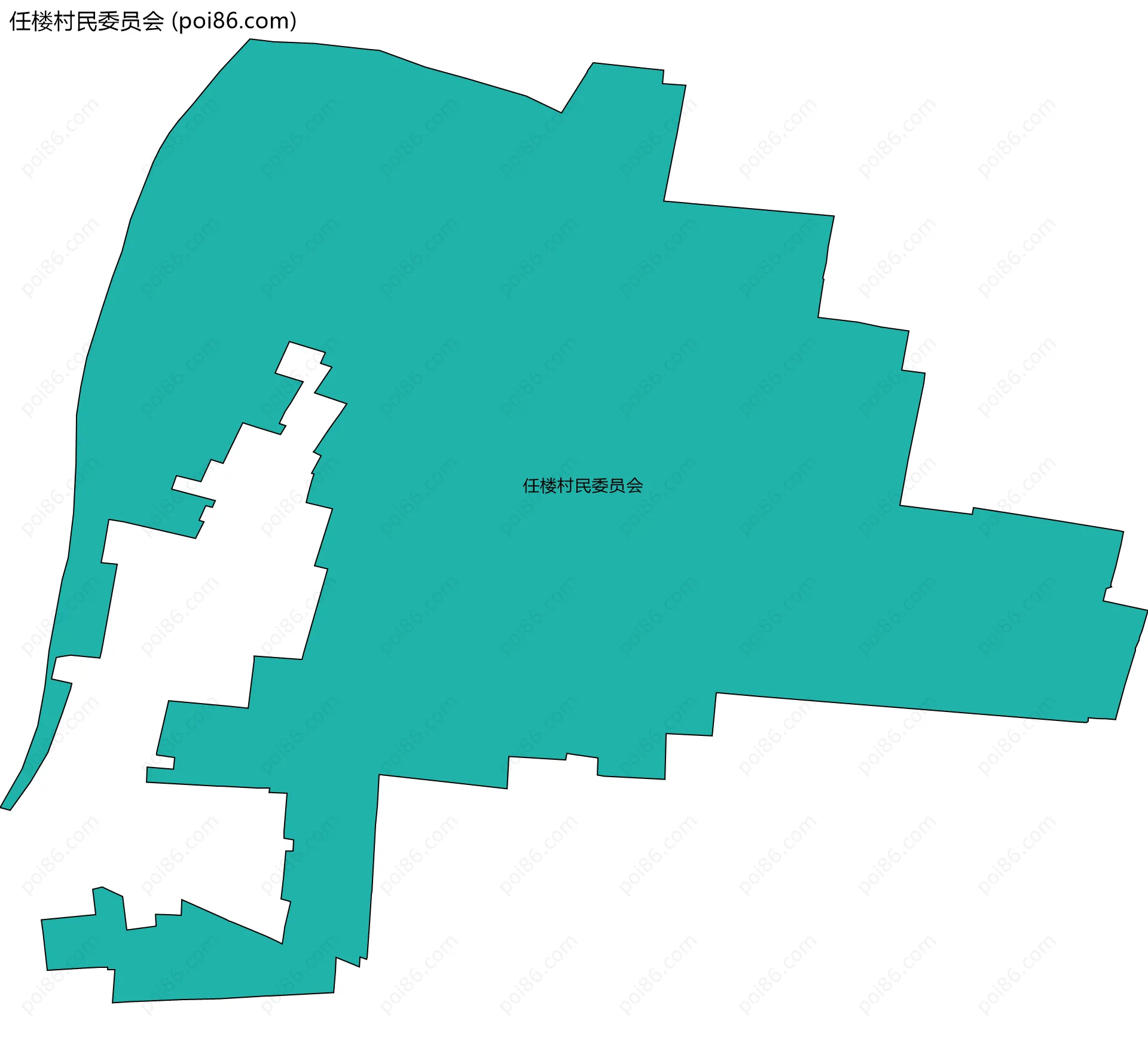 任楼村民委员会边界地图