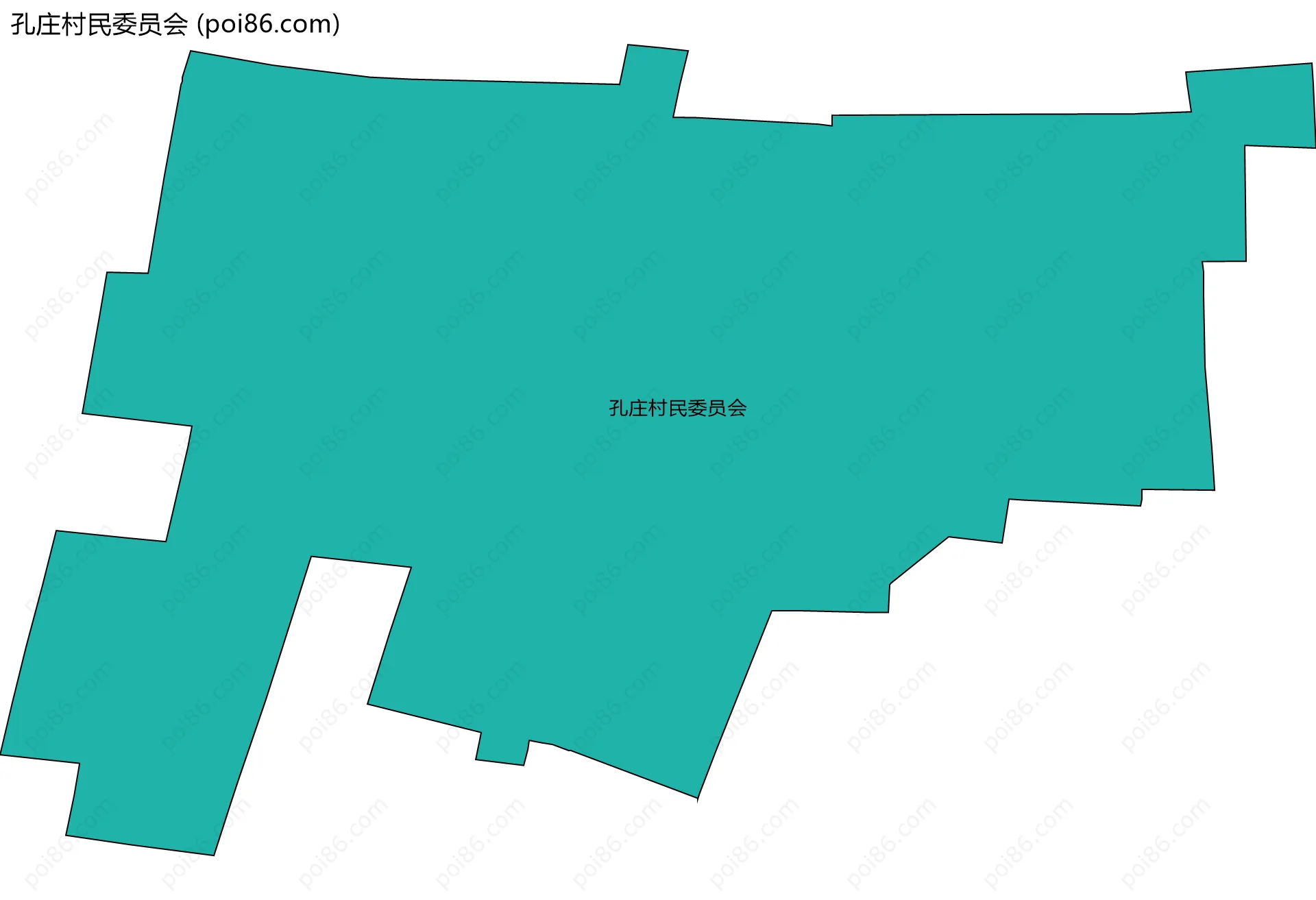 孔庄村民委员会边界地图
