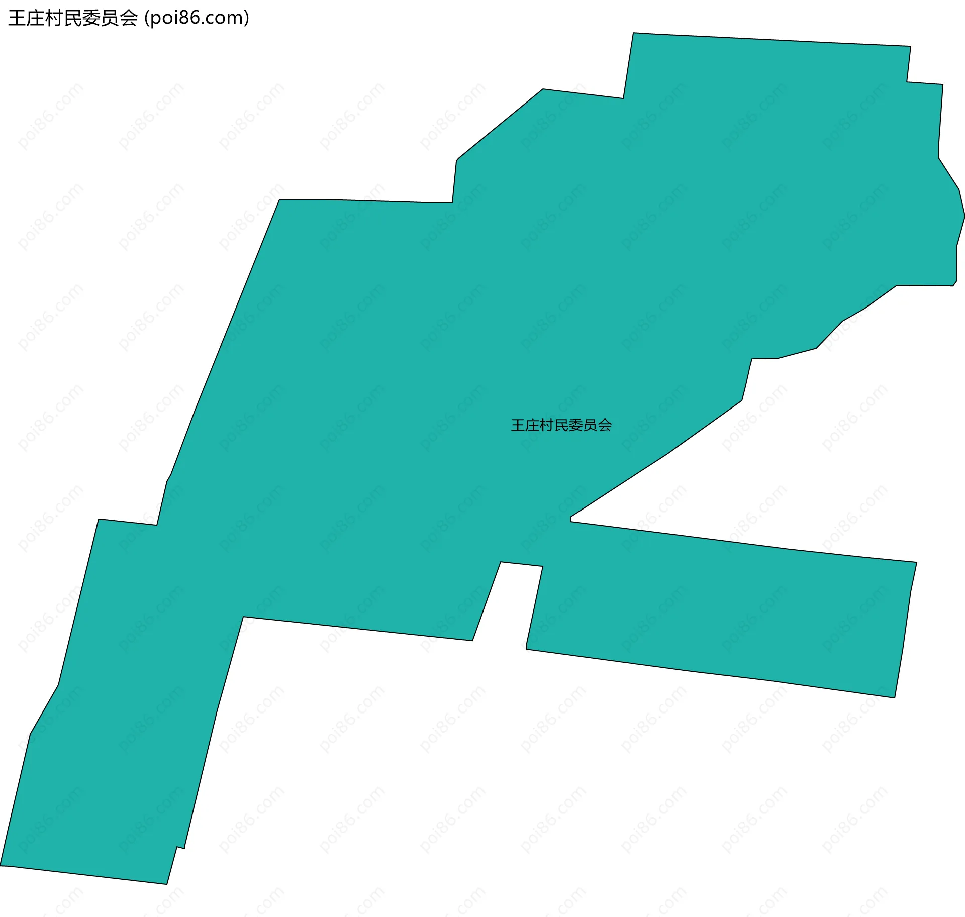 王庄村民委员会边界地图