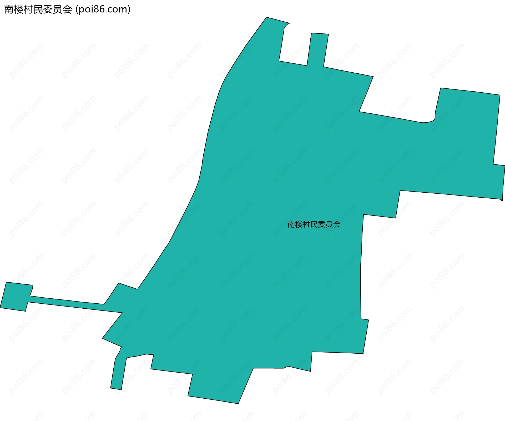 南楼村民委员会边界地图
