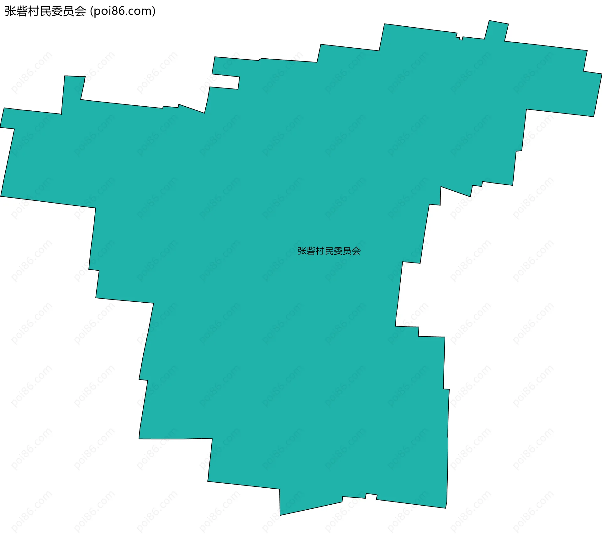 张砦村民委员会边界地图