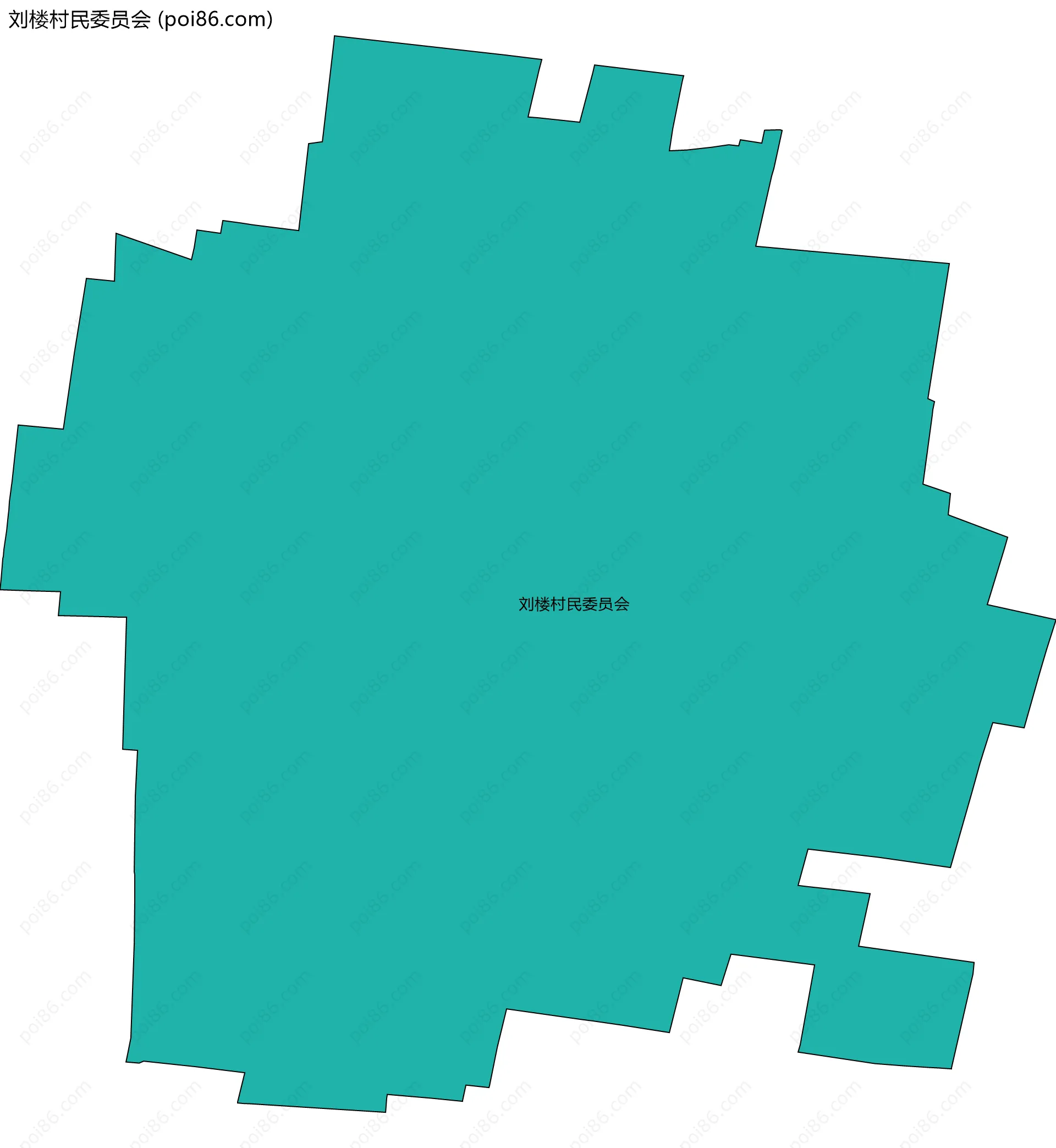 刘楼村民委员会边界地图