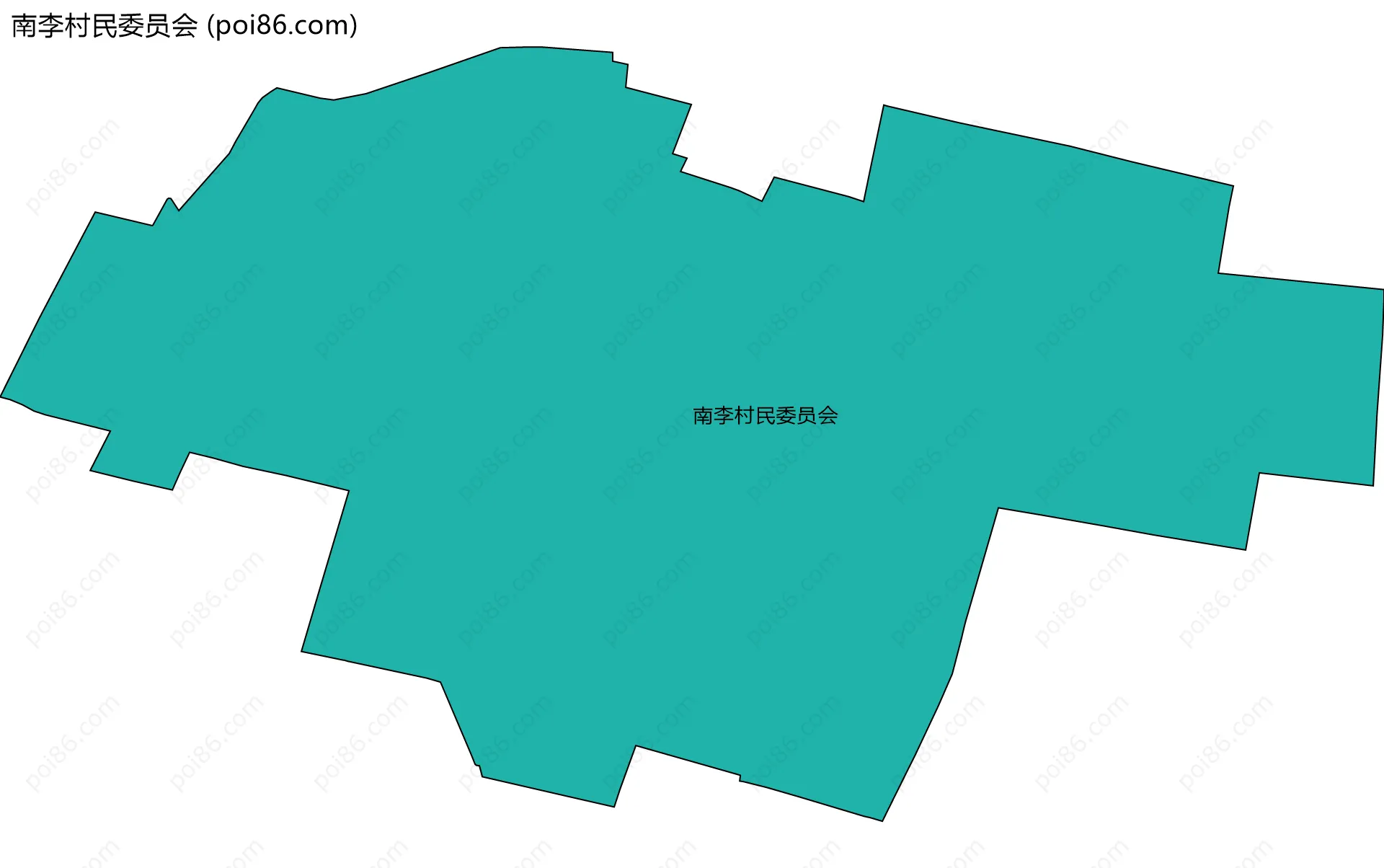 南李村民委员会边界地图