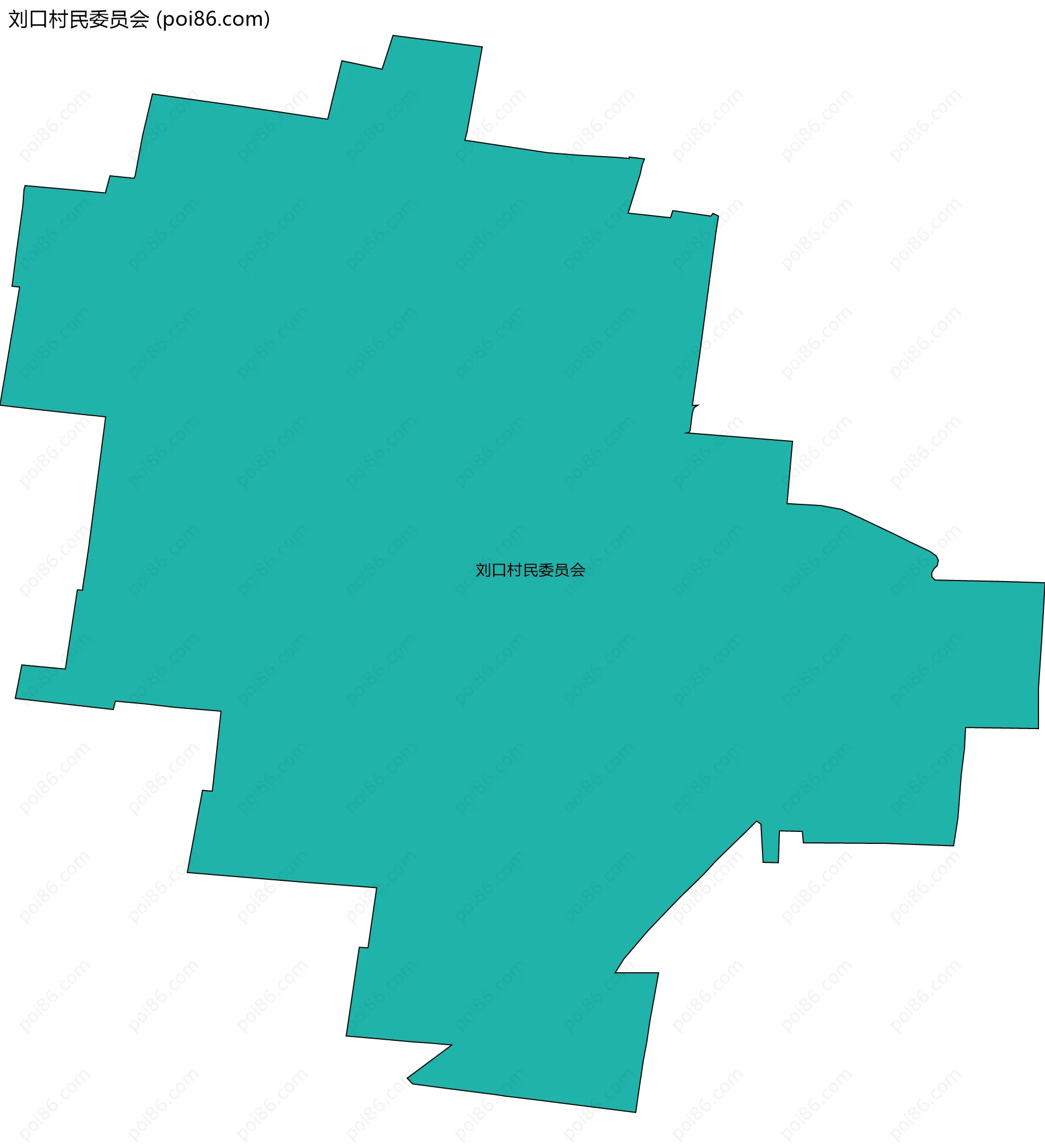 刘口村民委员会边界地图