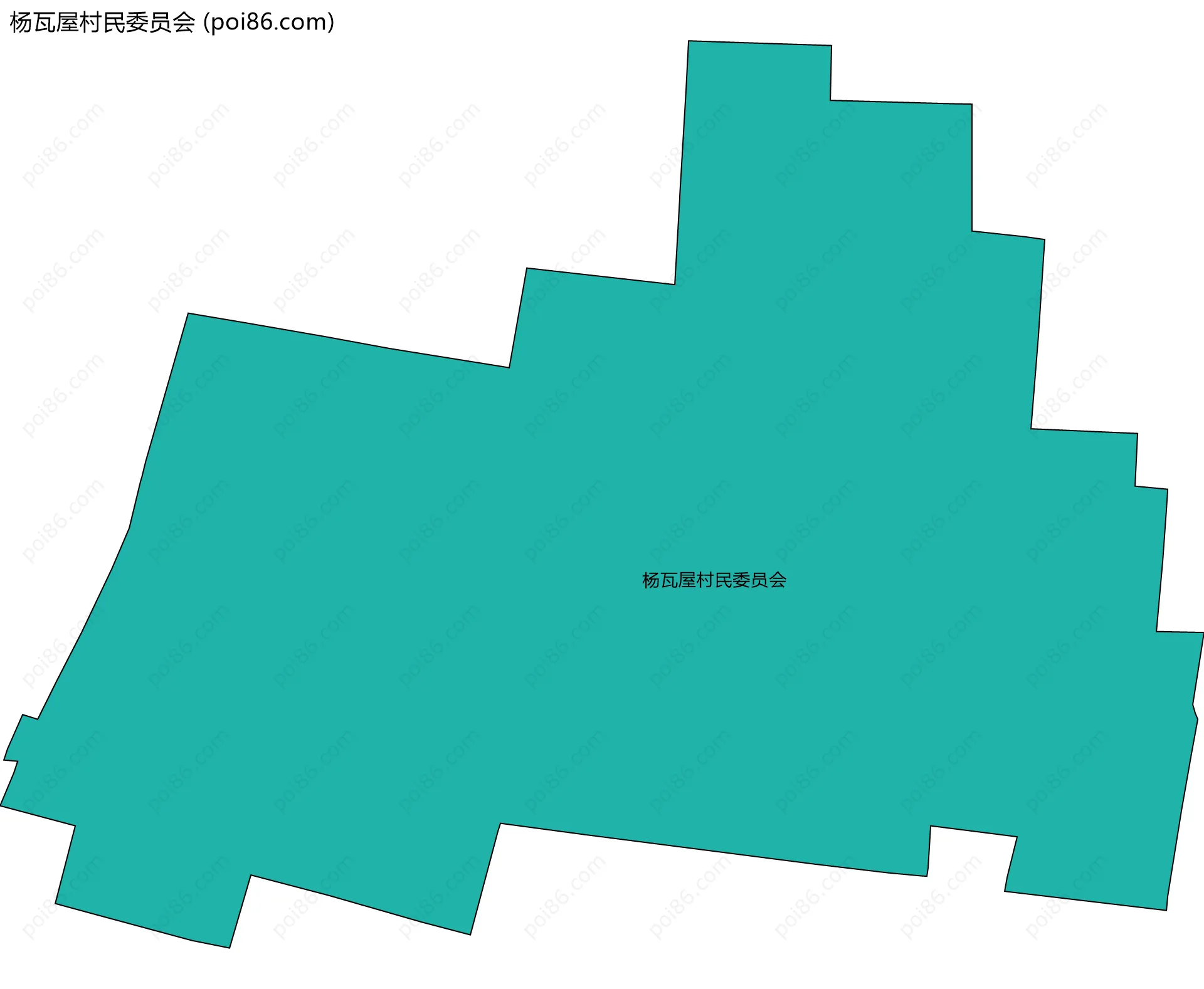 杨瓦屋村民委员会边界地图