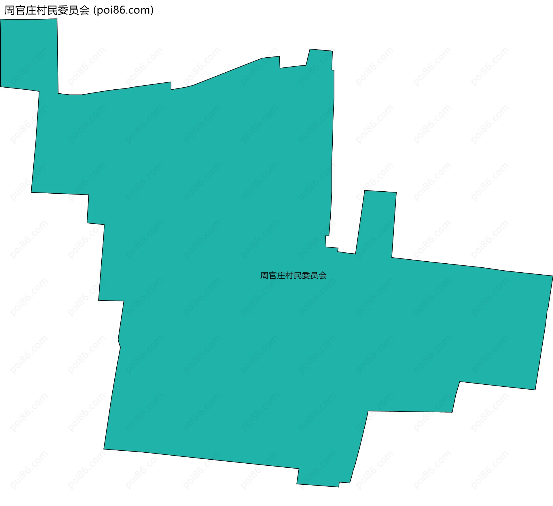 周官庄村民委员会边界地图