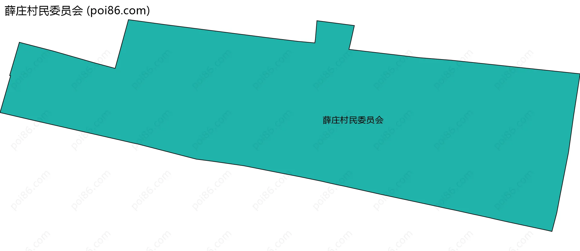薛庄村民委员会边界地图