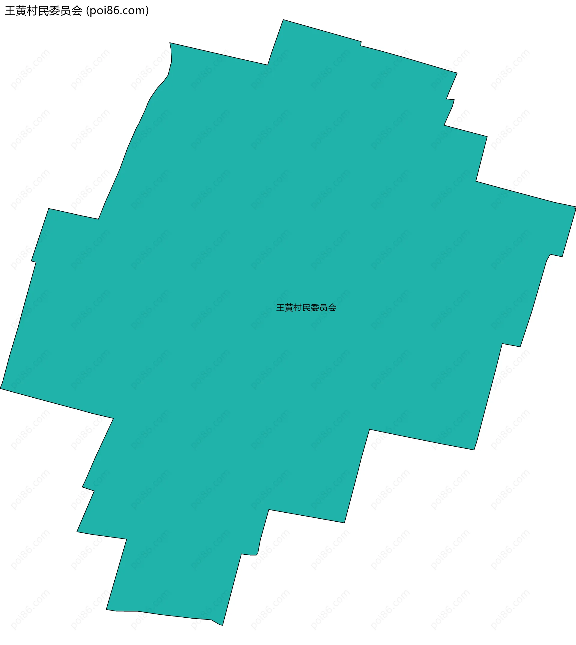 王黄村民委员会边界地图