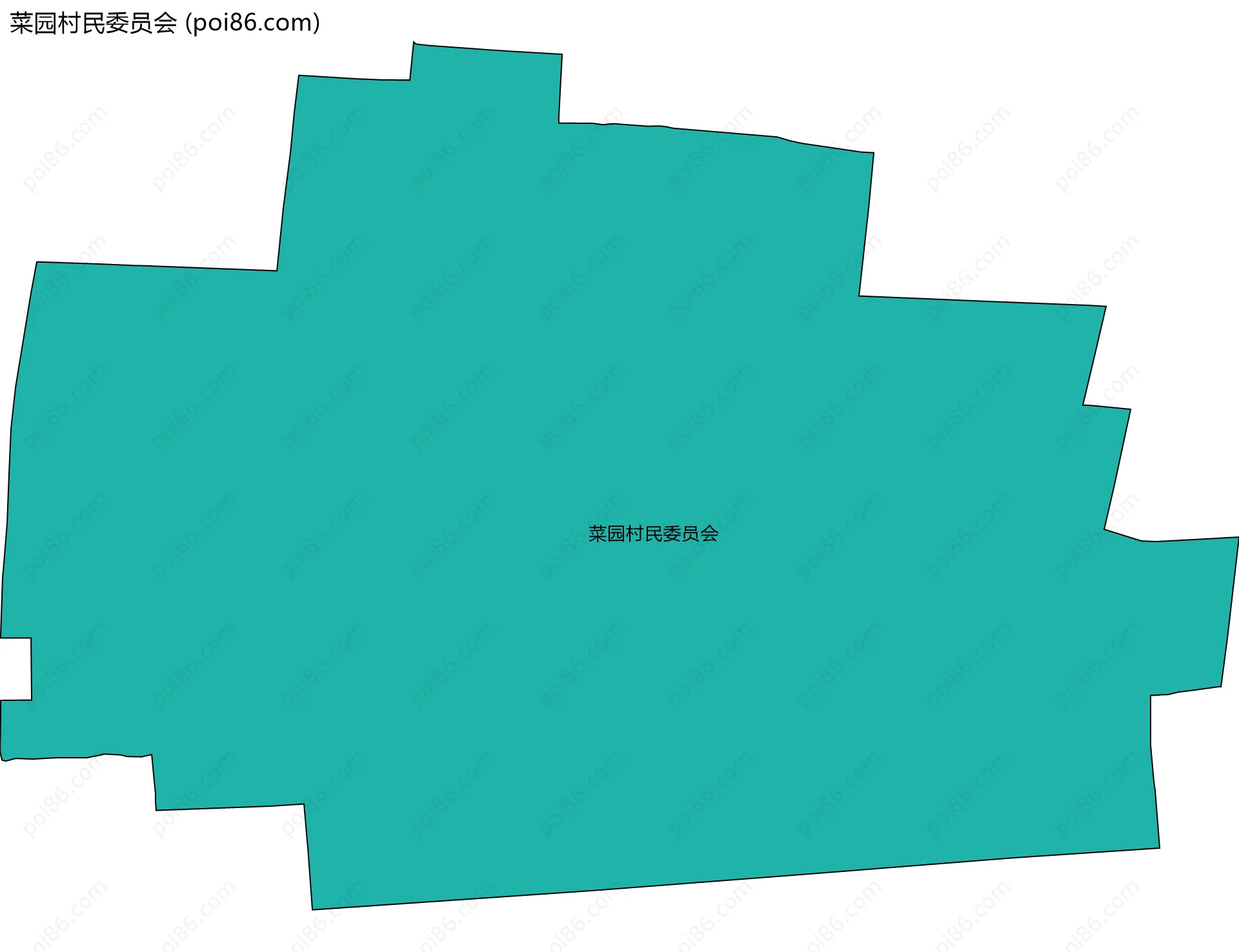 菜园村民委员会边界地图