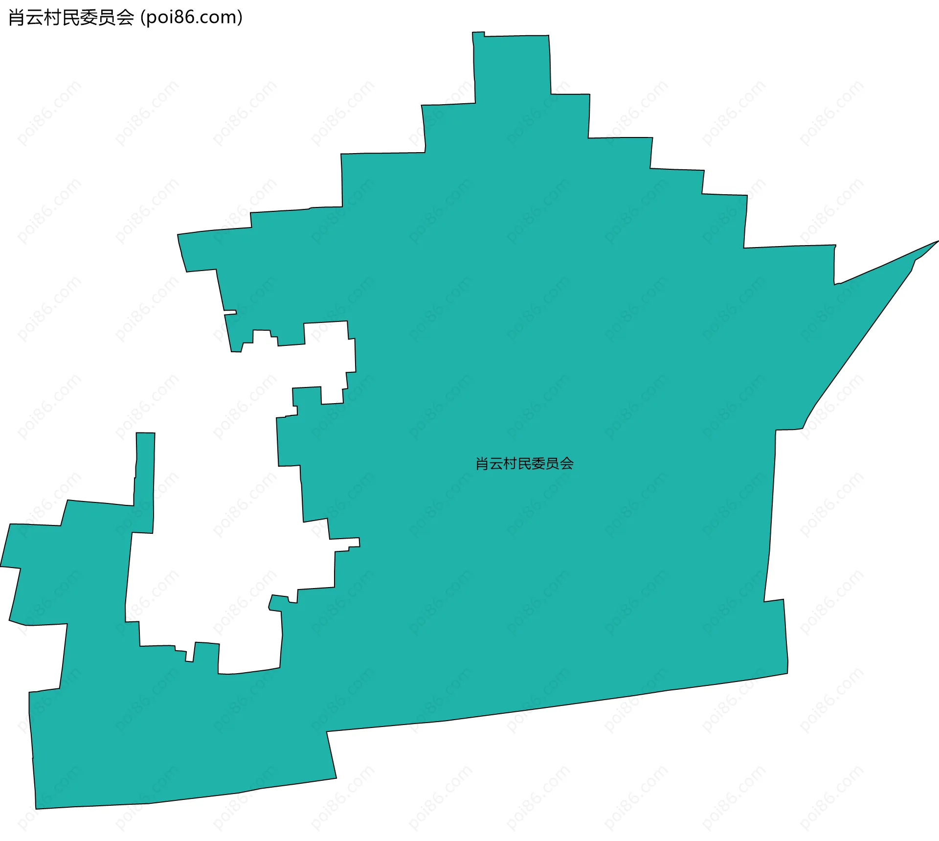 肖云村民委员会边界地图