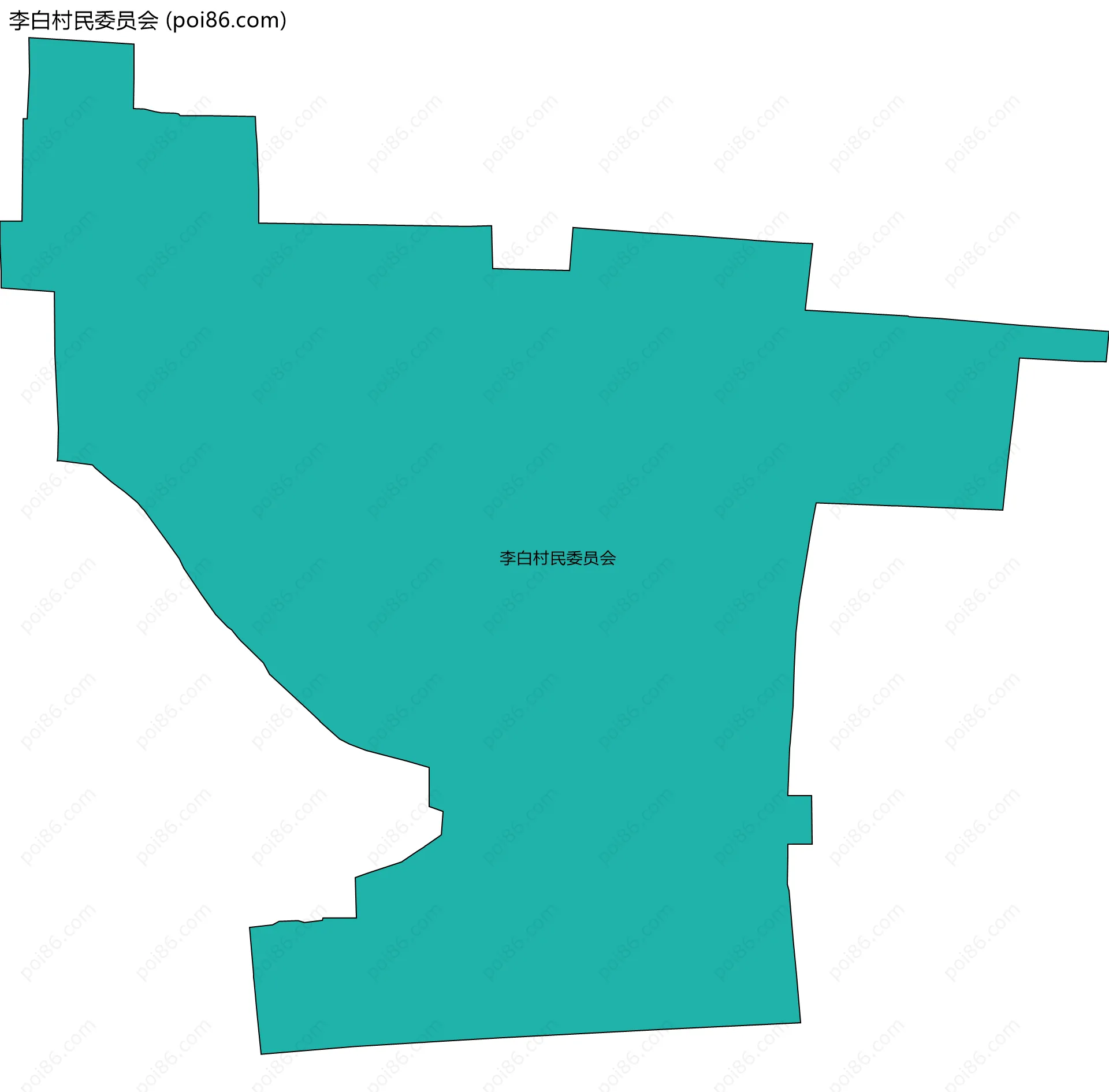 李白村民委员会边界地图