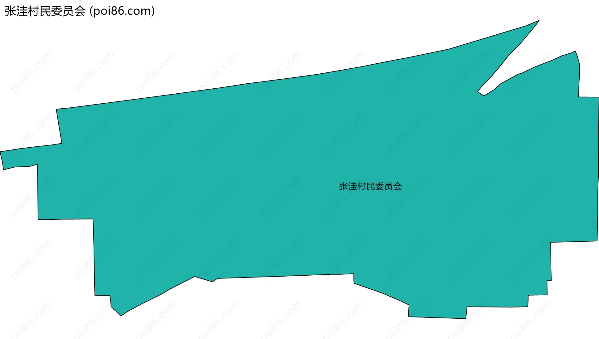 张洼村民委员会边界地图