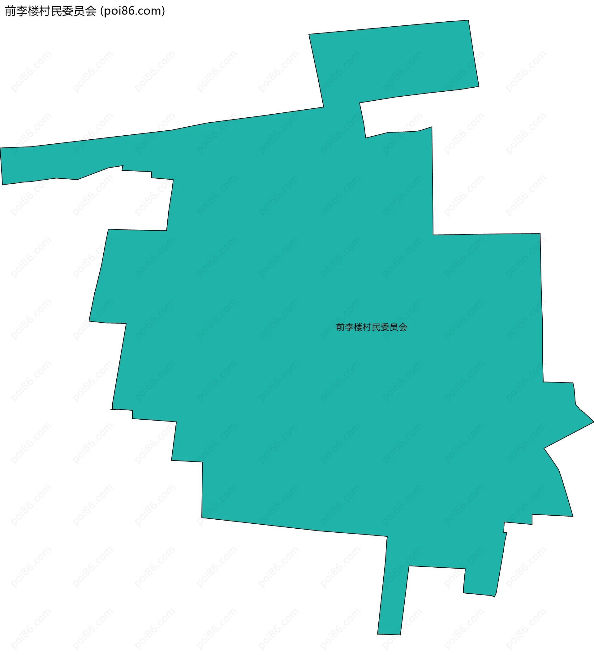 前李楼村民委员会边界地图