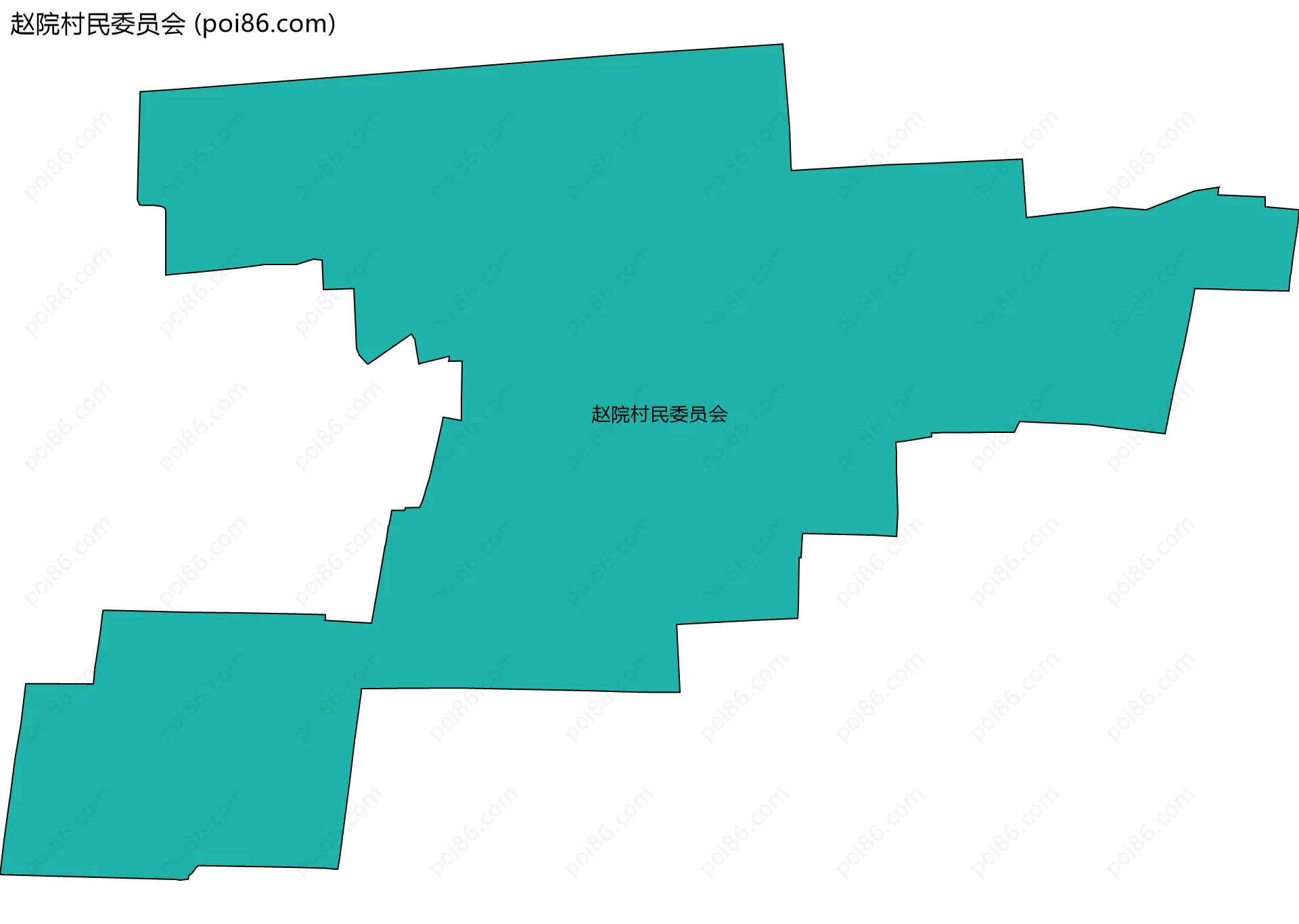 赵院村民委员会边界地图