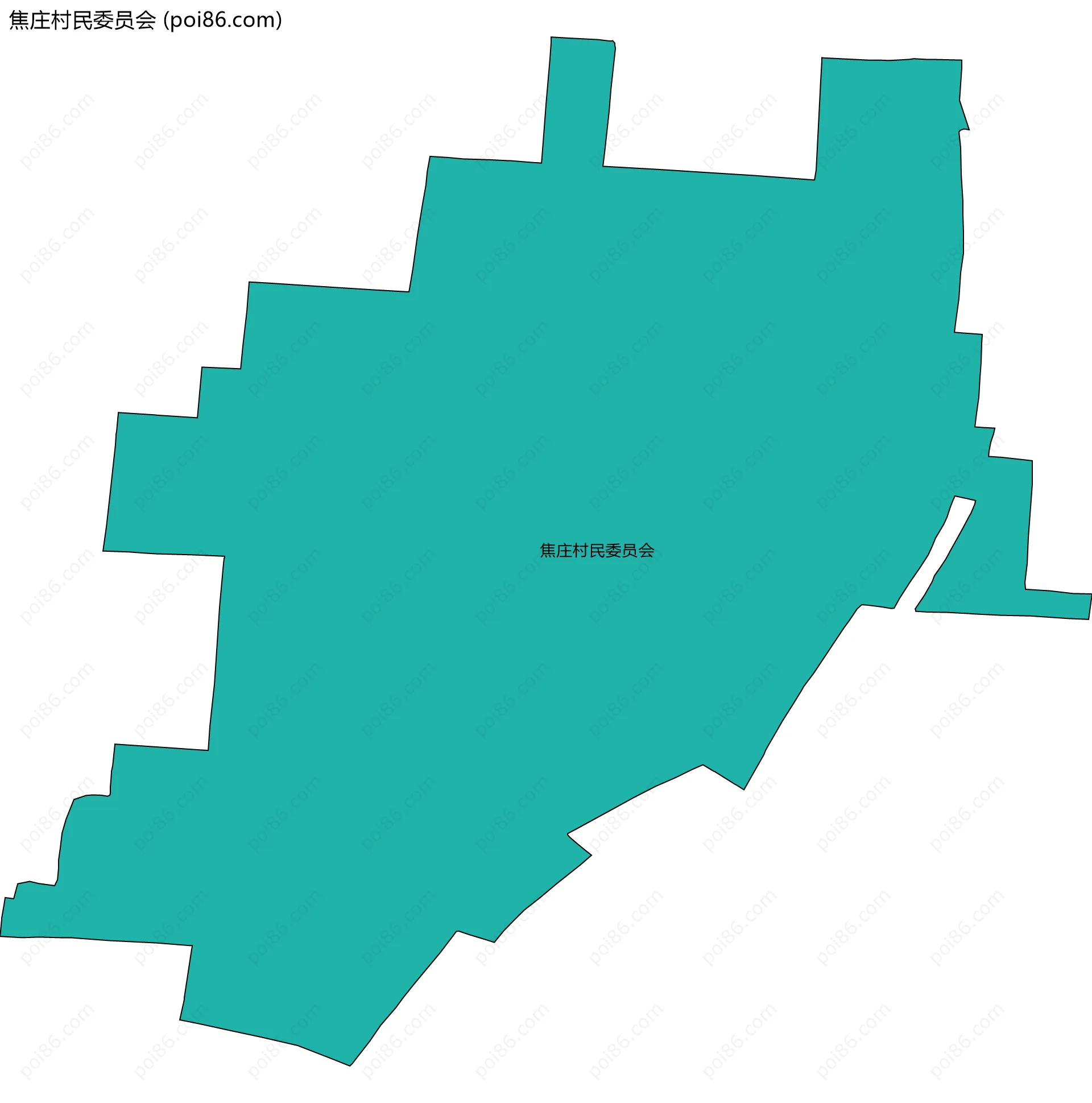 焦庄村民委员会边界地图