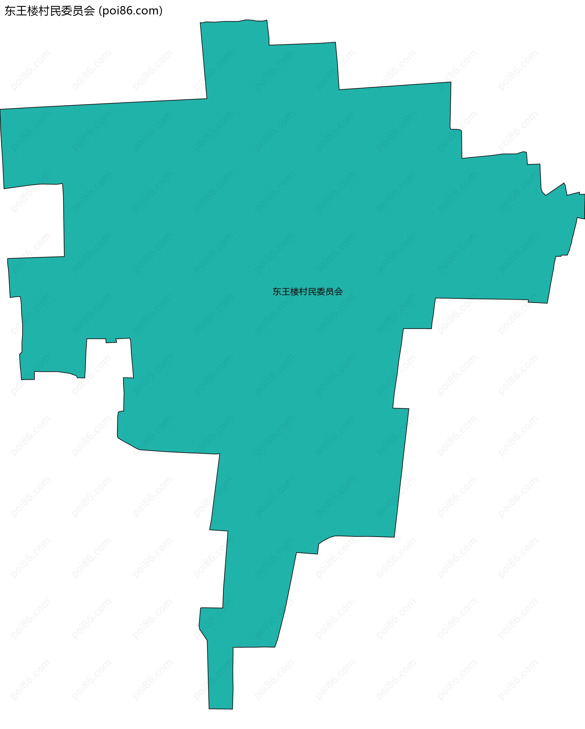 东王楼村民委员会边界地图