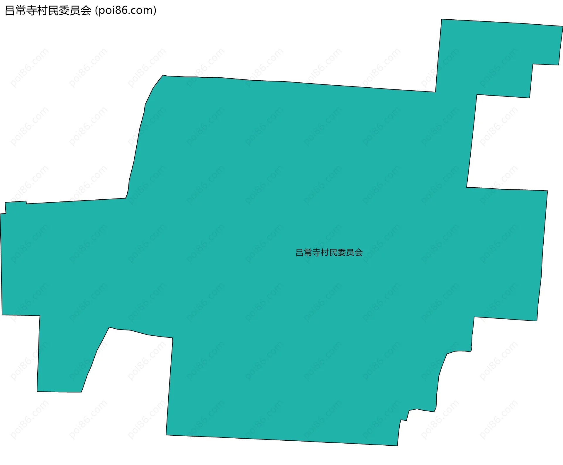 吕常寺村民委员会边界地图
