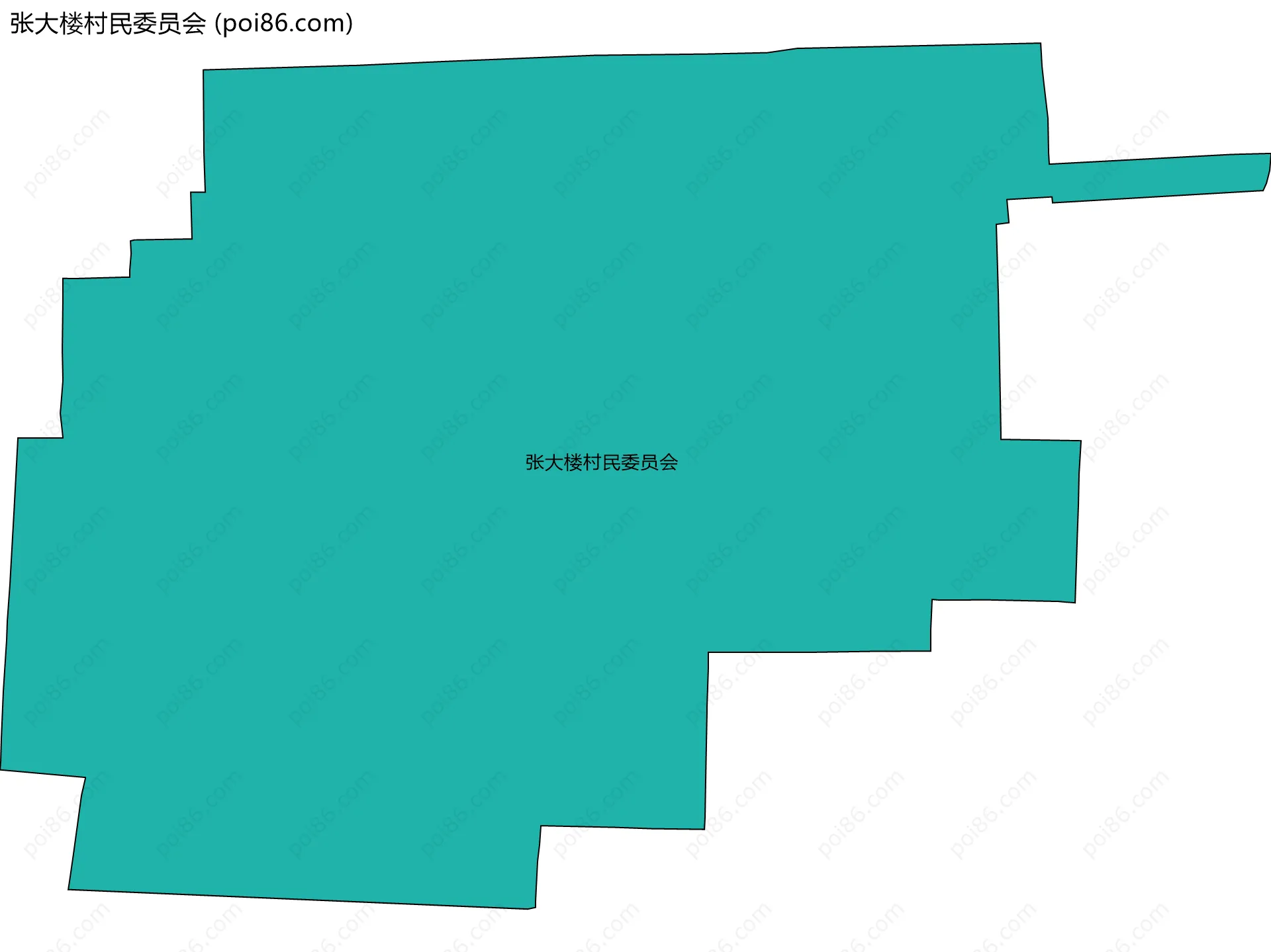 张大楼村民委员会边界地图