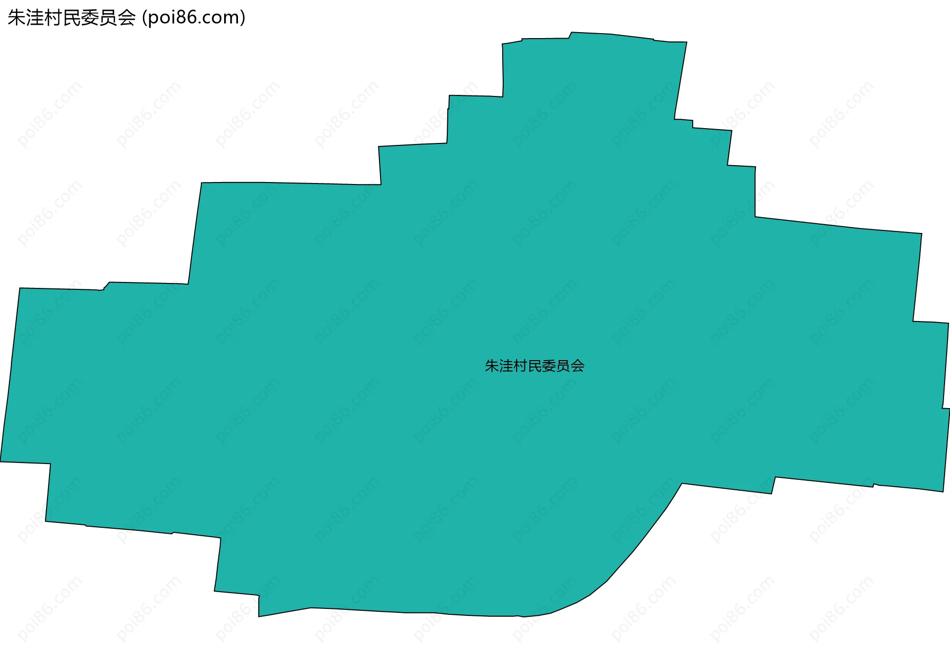 朱洼村民委员会边界地图