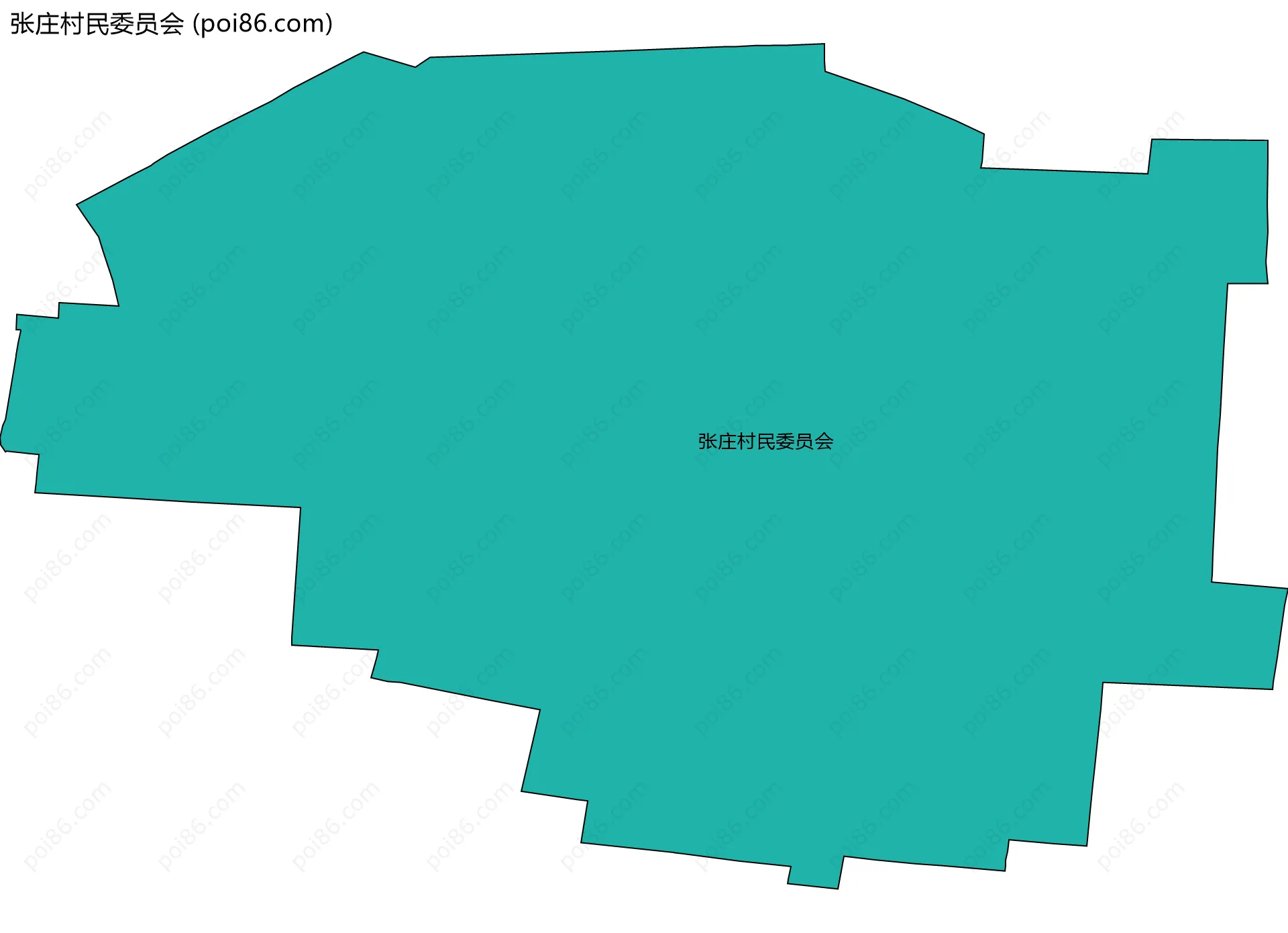 张庄村民委员会边界地图