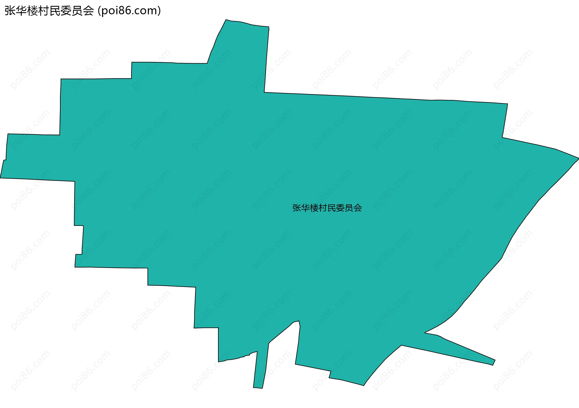 张华楼村民委员会边界地图