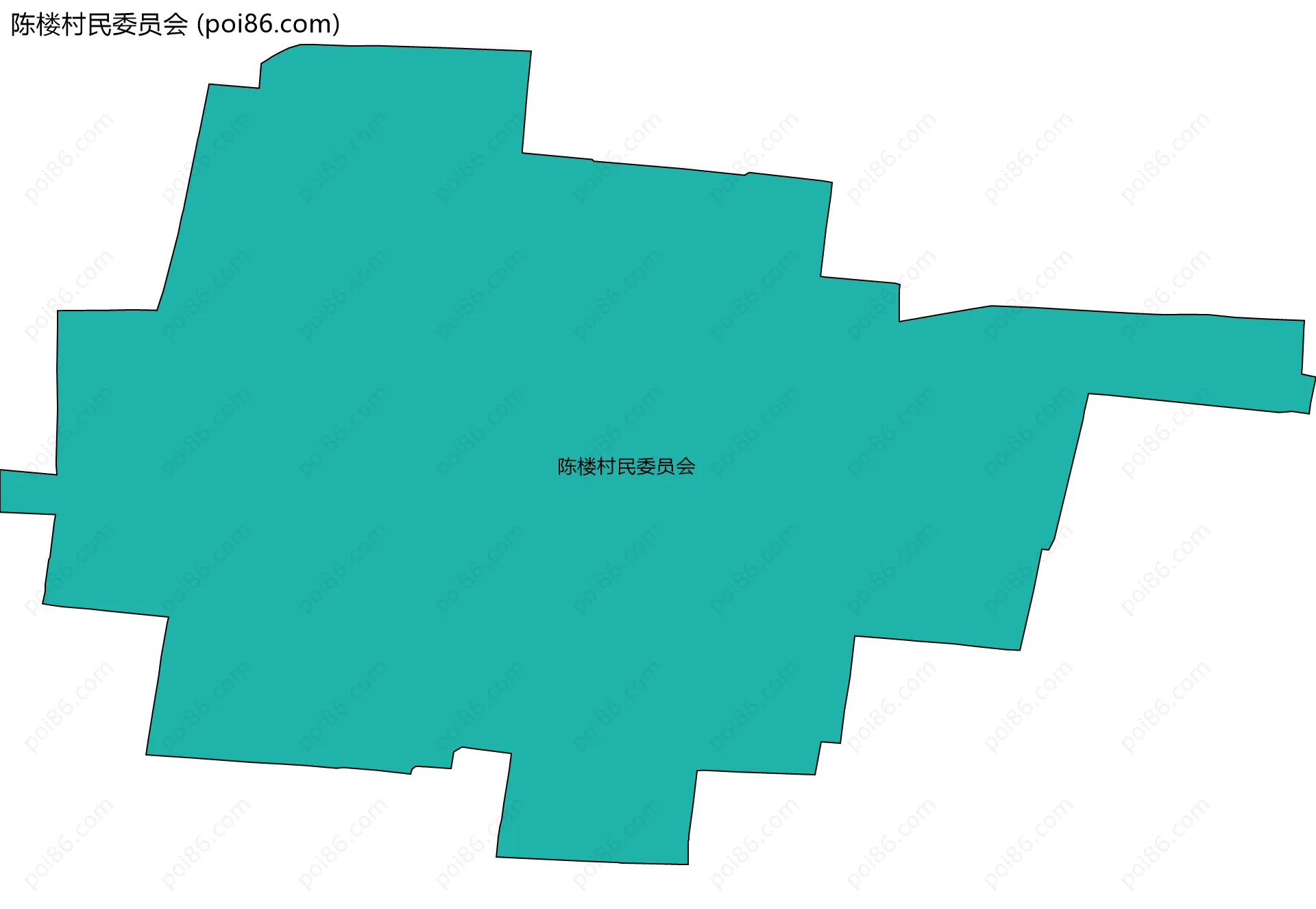 陈楼村民委员会边界地图