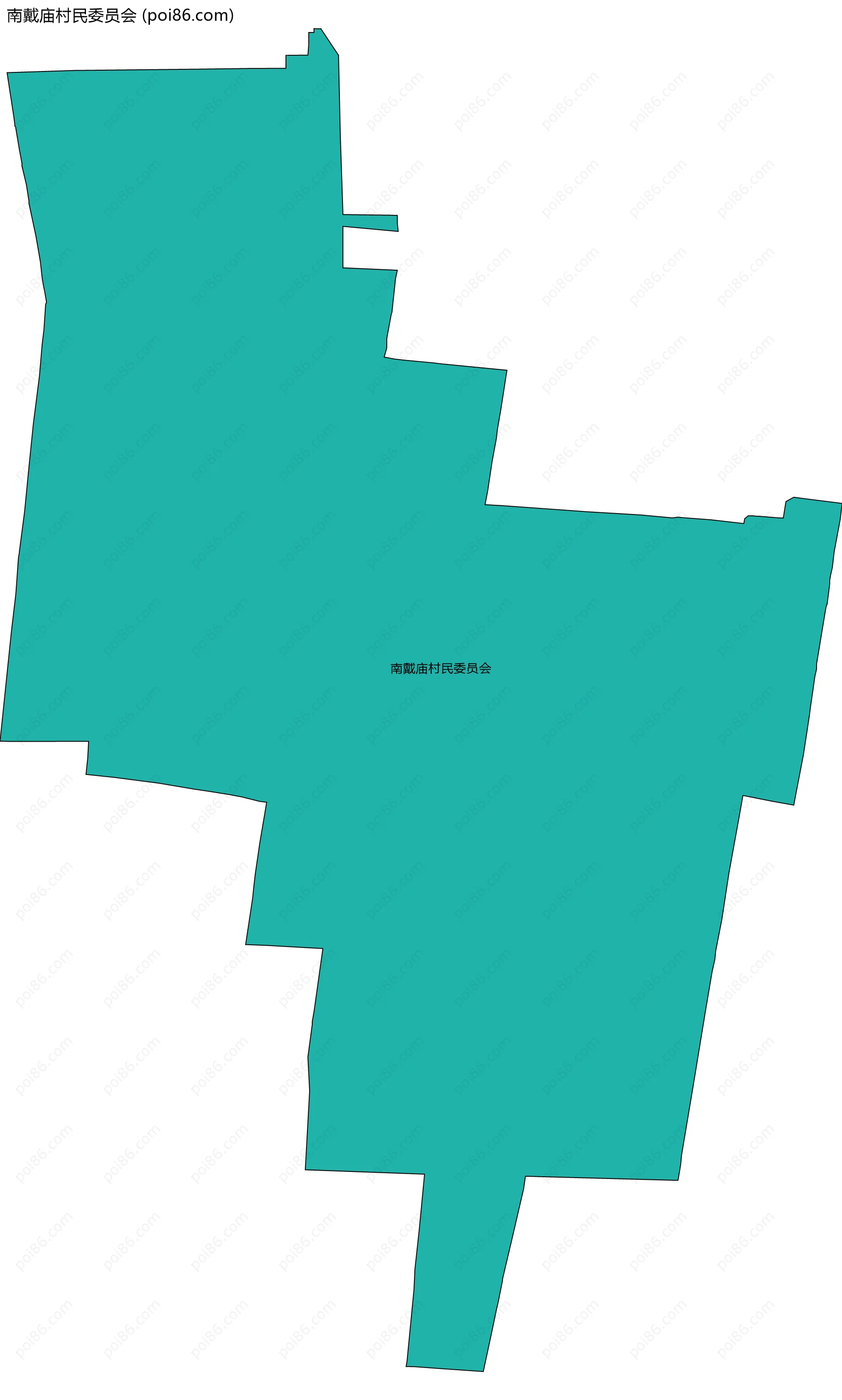 南戴庙村民委员会边界地图