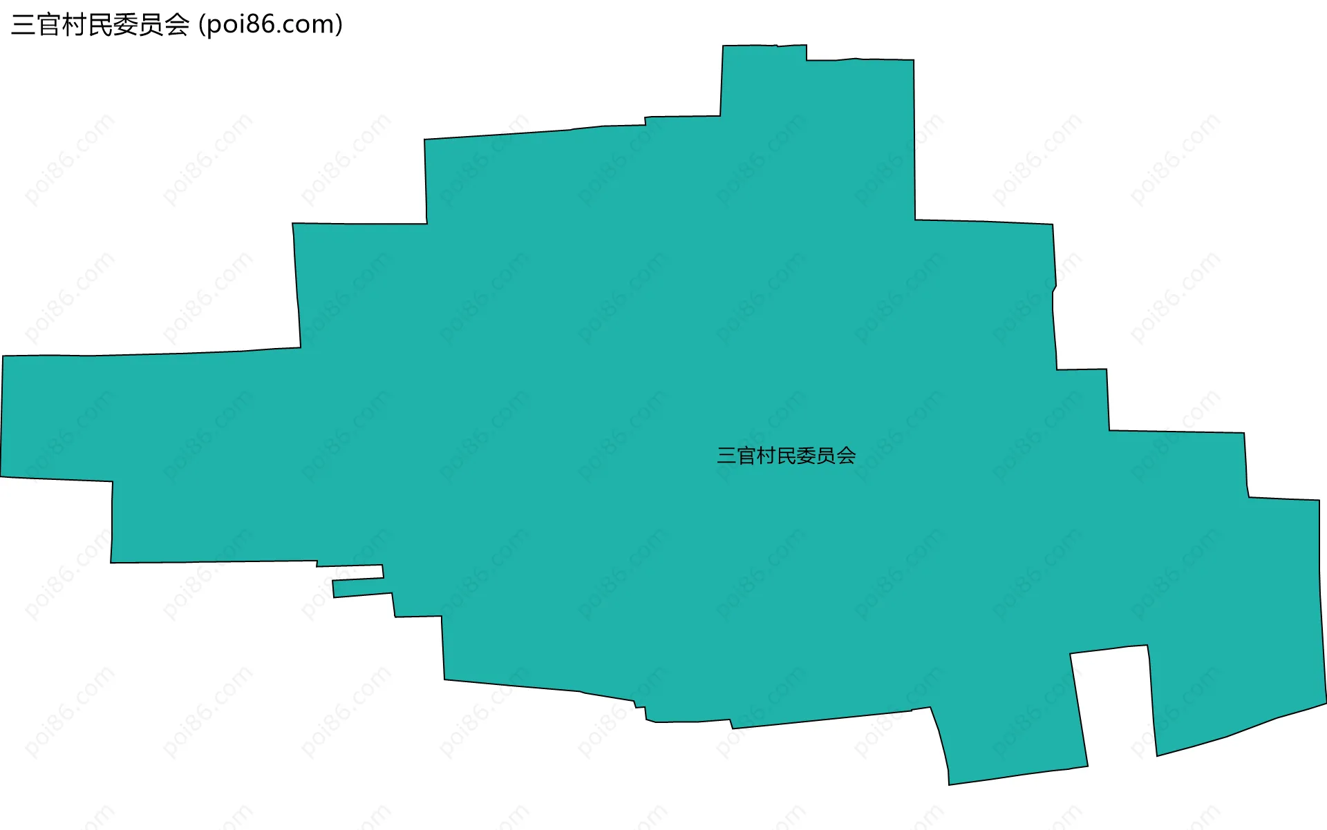 三官村民委员会边界地图
