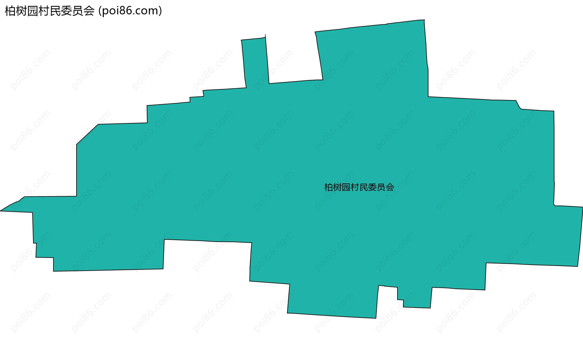 柏树园村民委员会边界地图