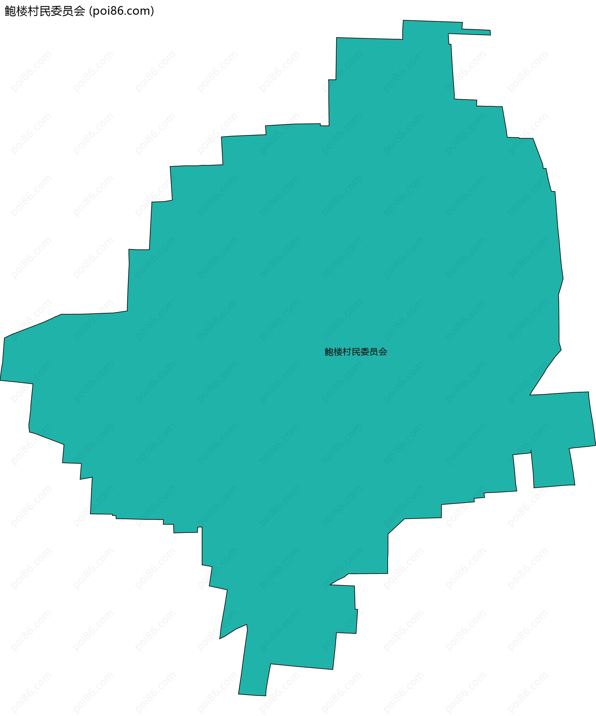鲍楼村民委员会边界地图