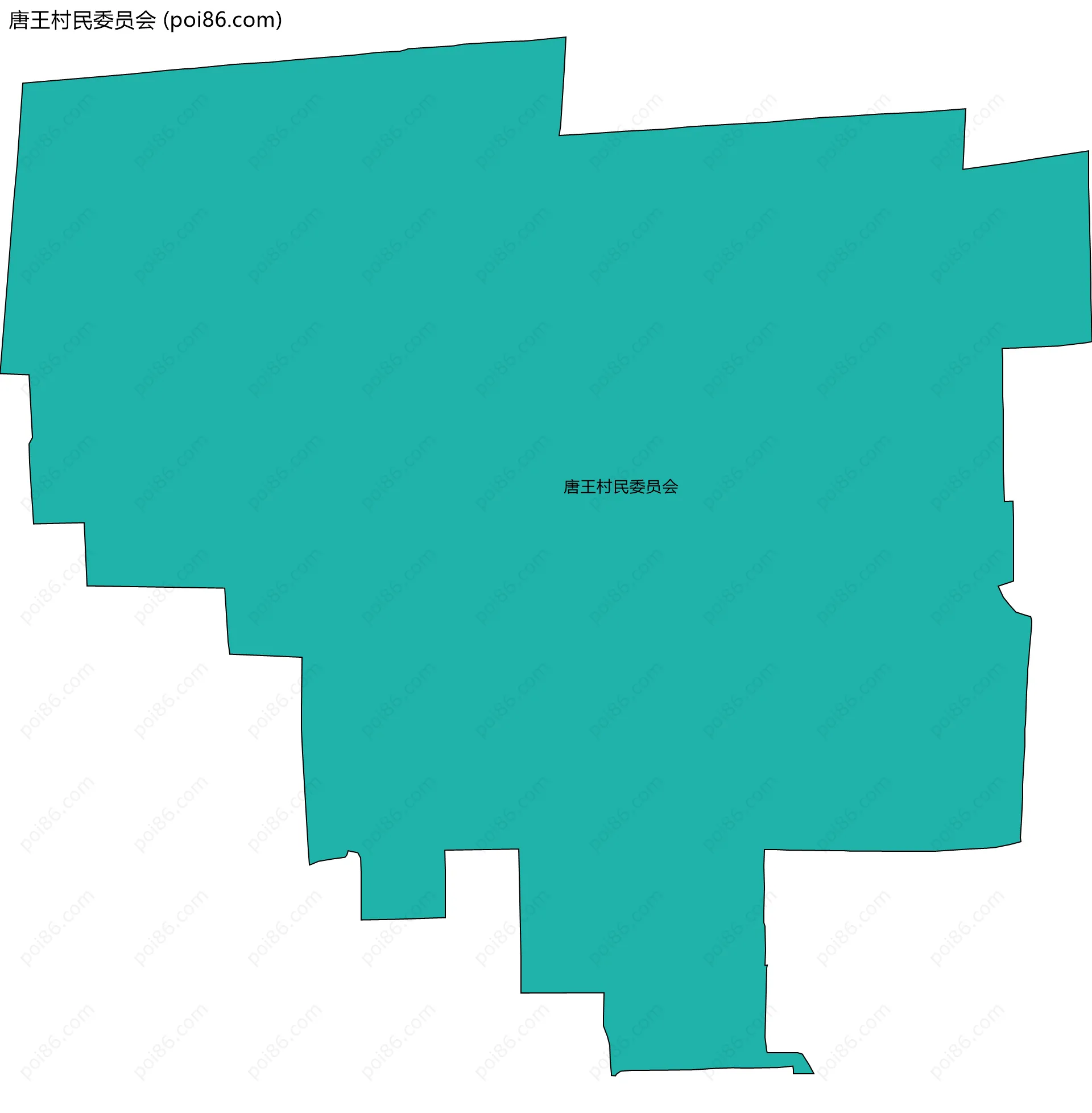唐王村民委员会边界地图