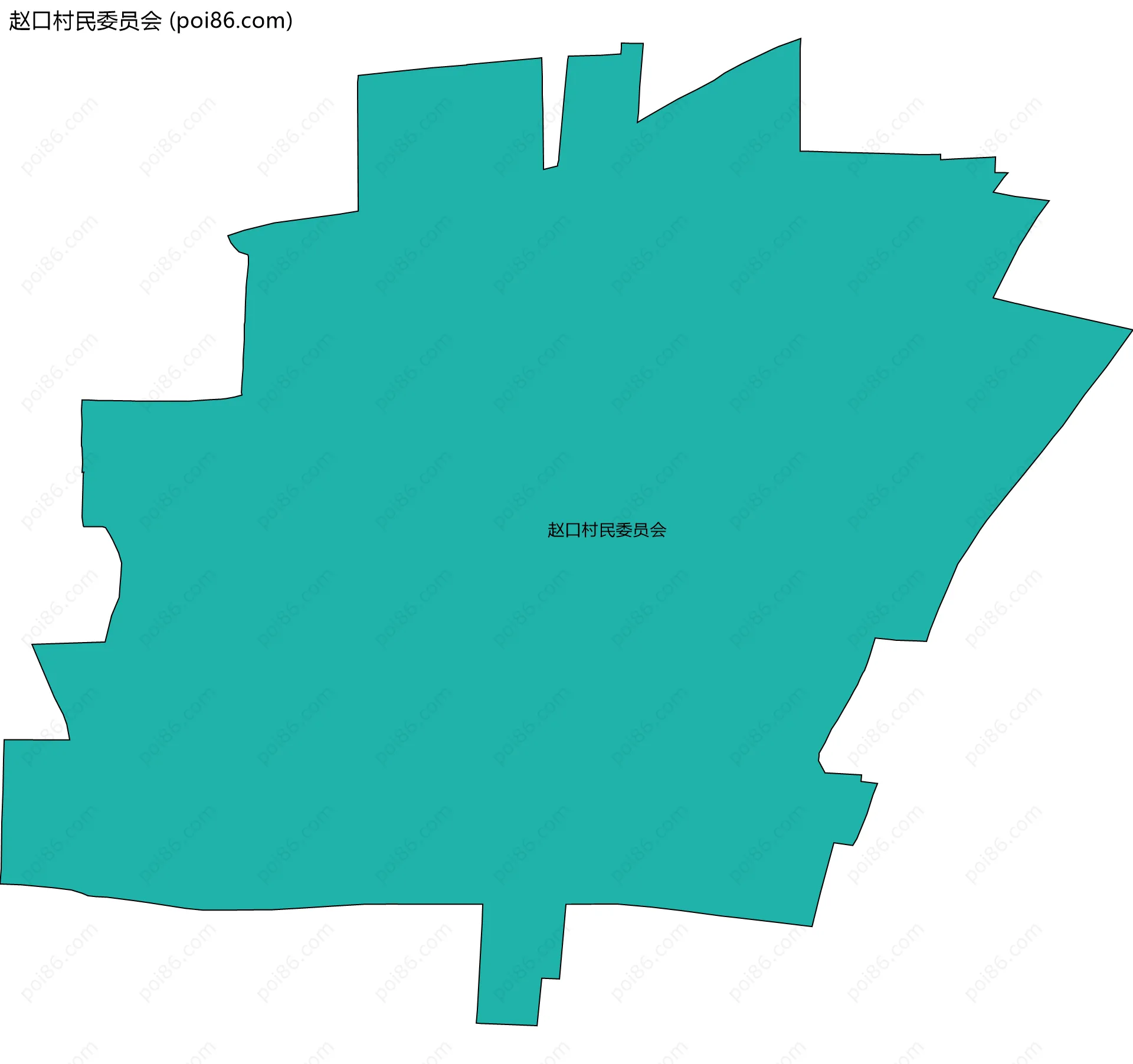 赵口村民委员会边界地图
