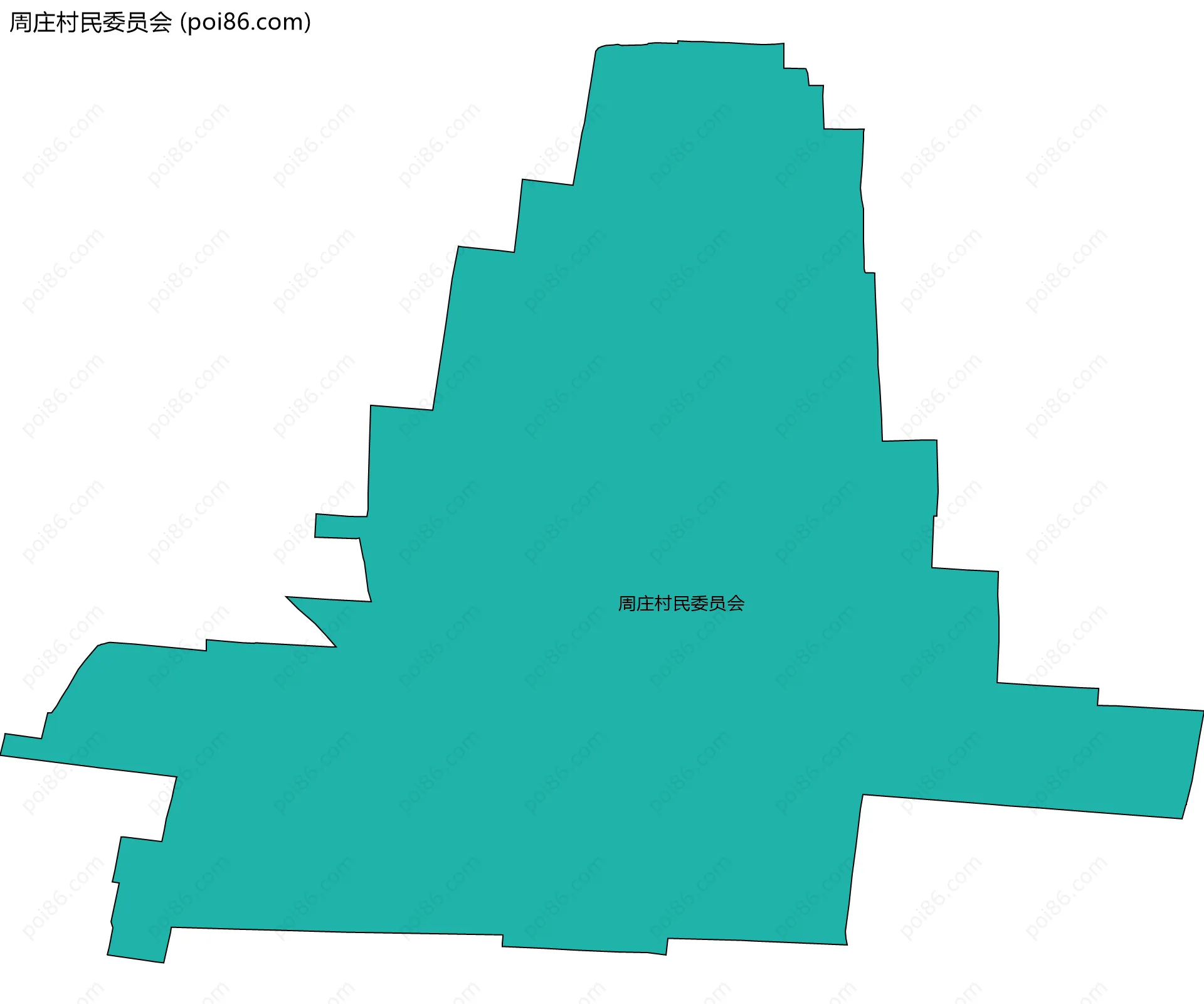 周庄村民委员会边界地图
